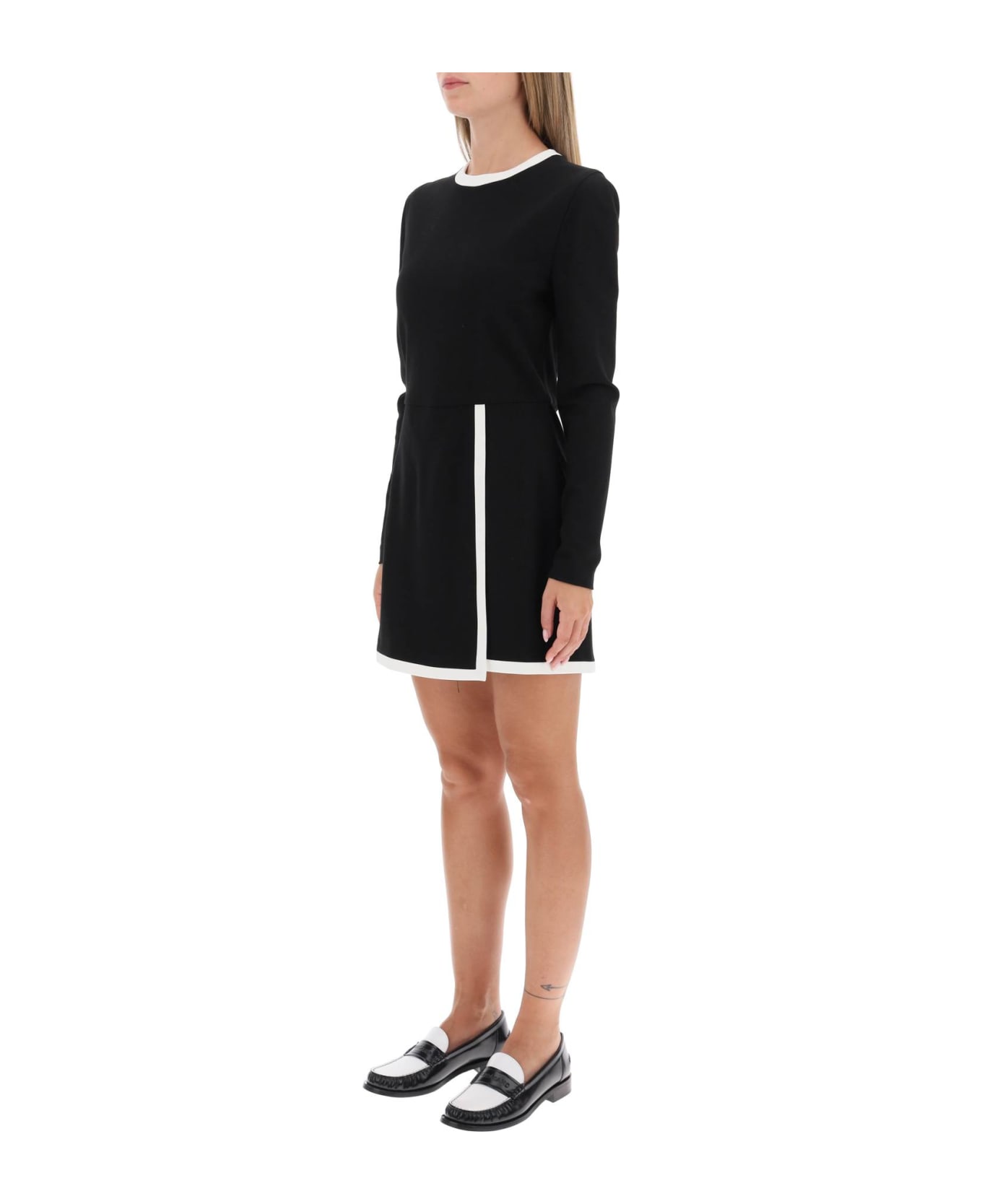 MSGM Playsuit With Contrasting Detailing - BLACK (Black)