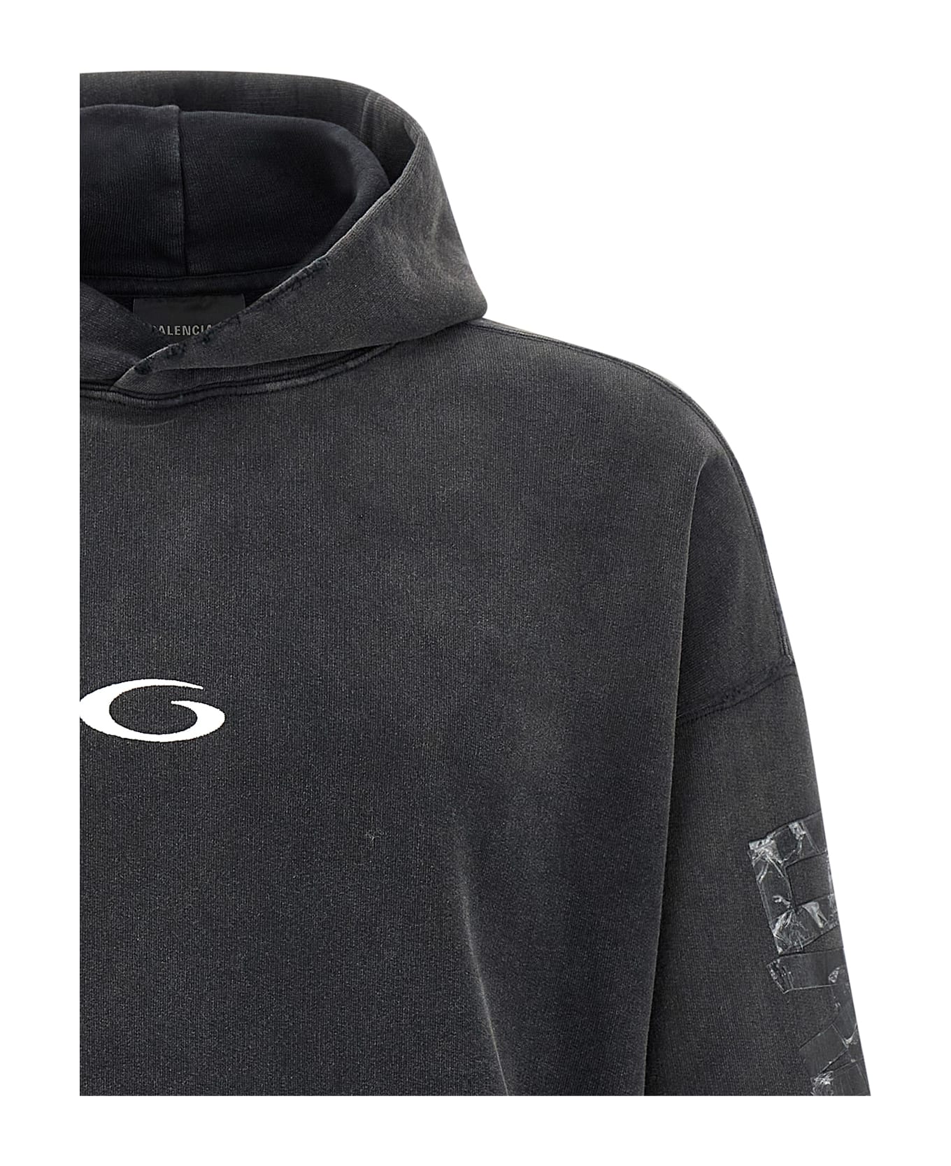 Balenciaga 
transparent Tape
 Hoodie - Black  