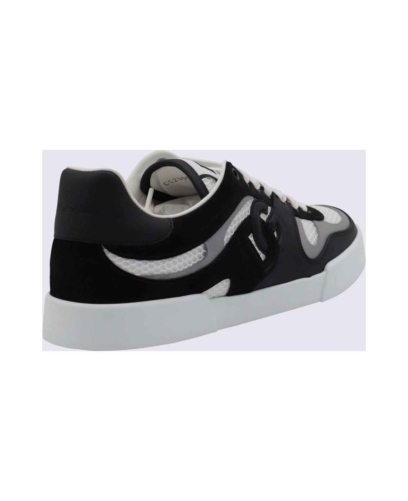Dolce & Gabbana White And Black Sneakers - White