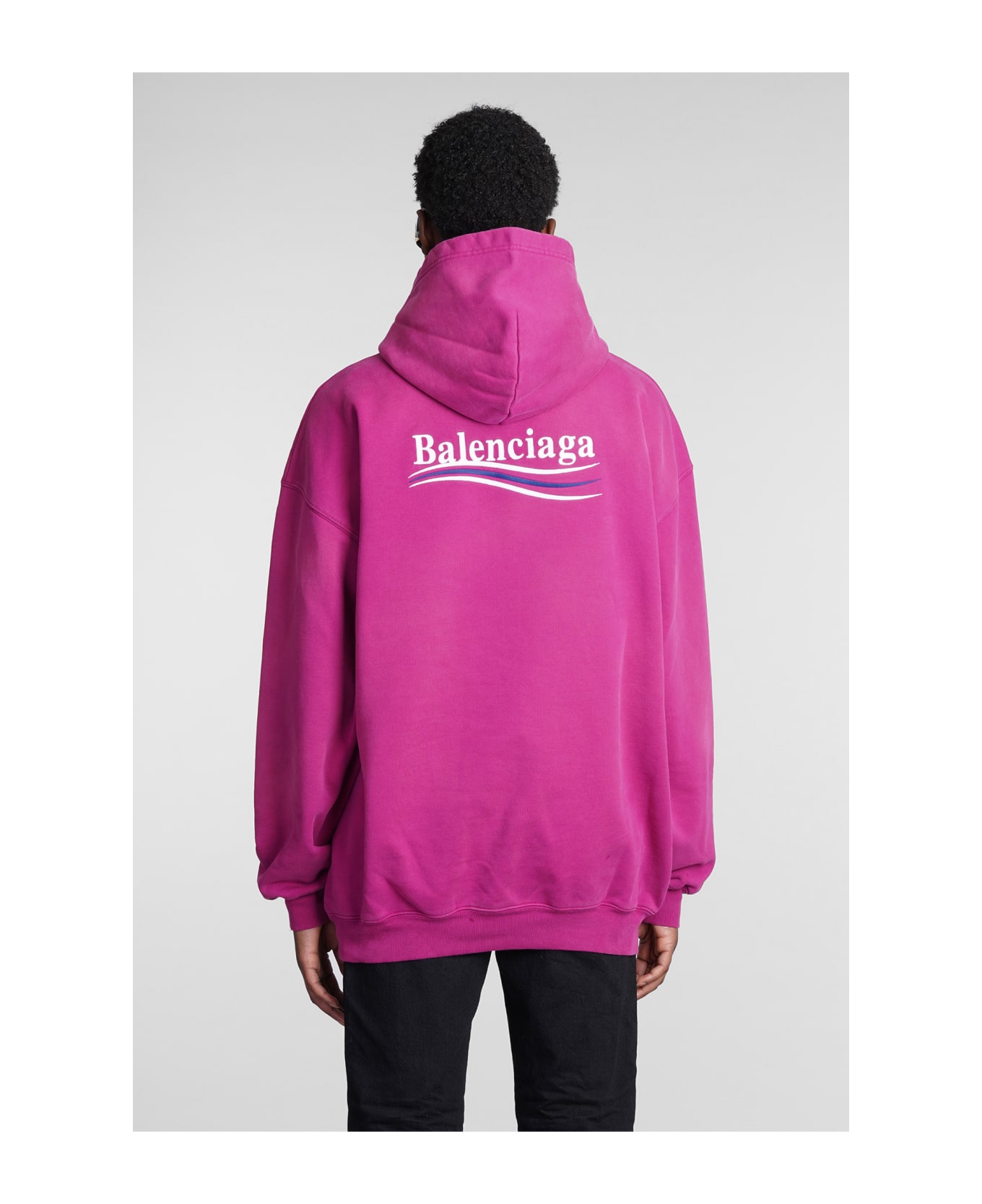 Balenciaga Sweatshirt In Rose-pink Cotton - rose-pink