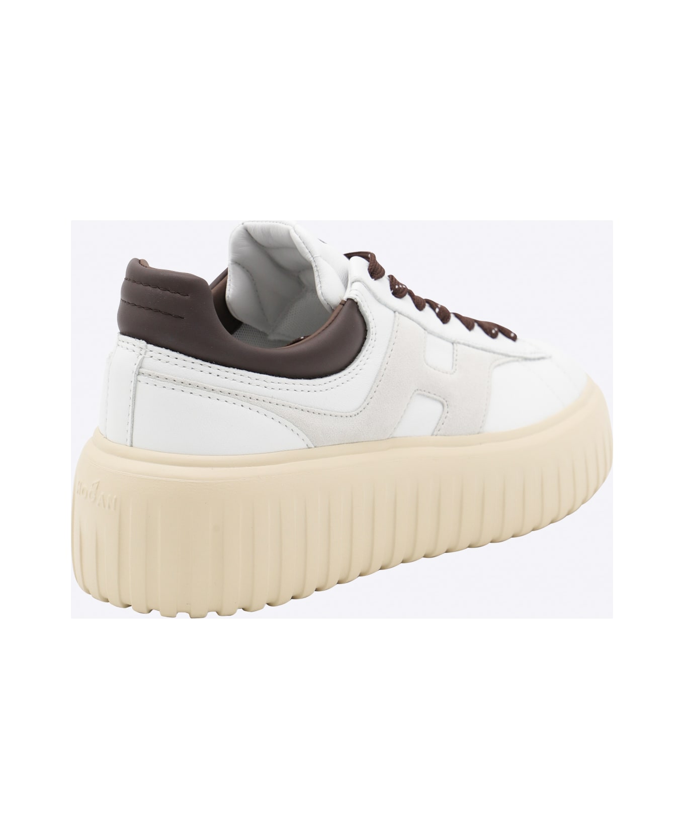 Hogan White And Cream Leather Sneakers - White