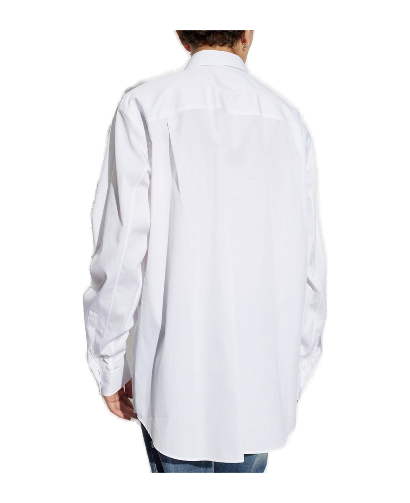 Alexander McQueen Cross-bar Chain Shirt - OPTICALWHITE