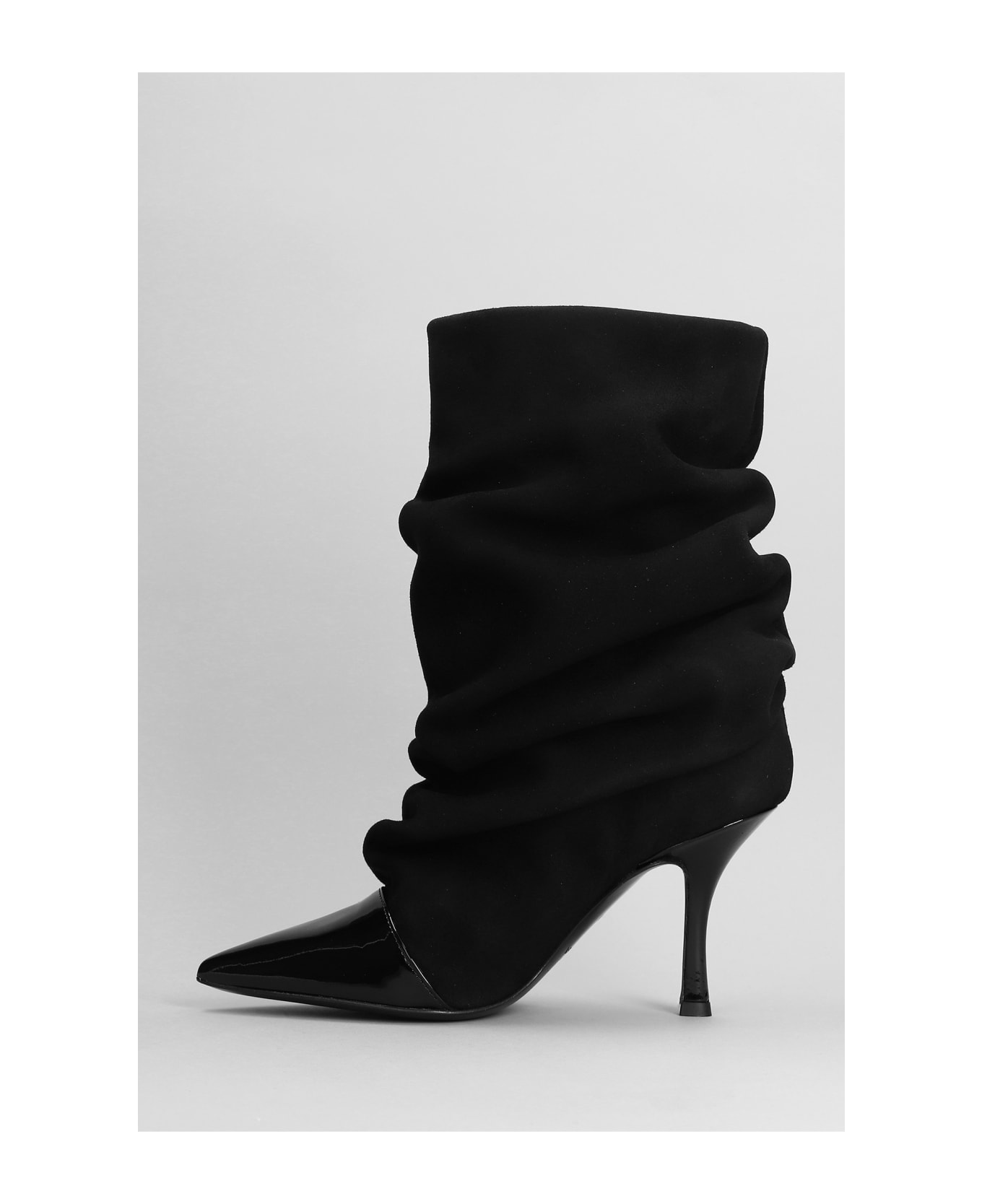 Marc Ellis High Heels Ankle Boots In Black Suede - black