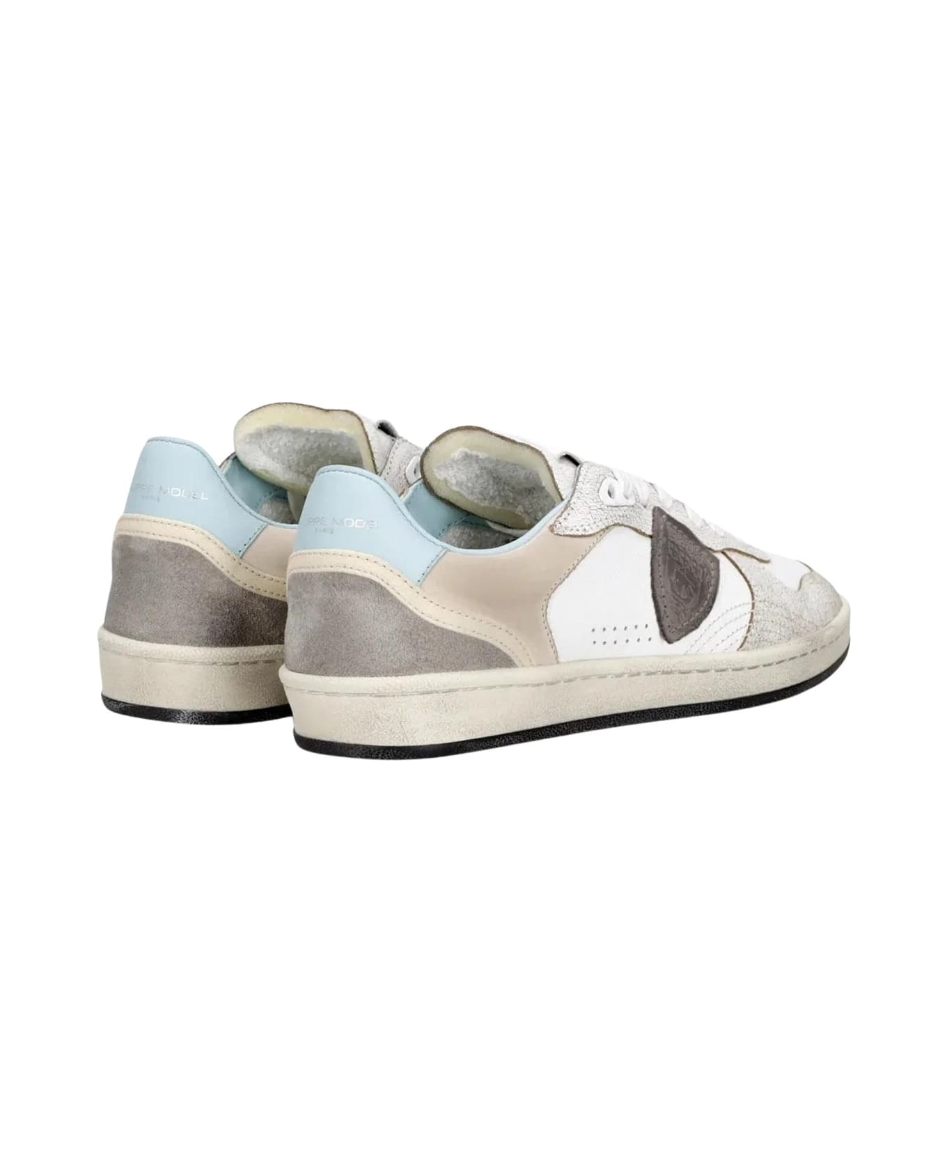 Philippe Model Veau Crackle Blanc Ciel - WHITE/BLUE