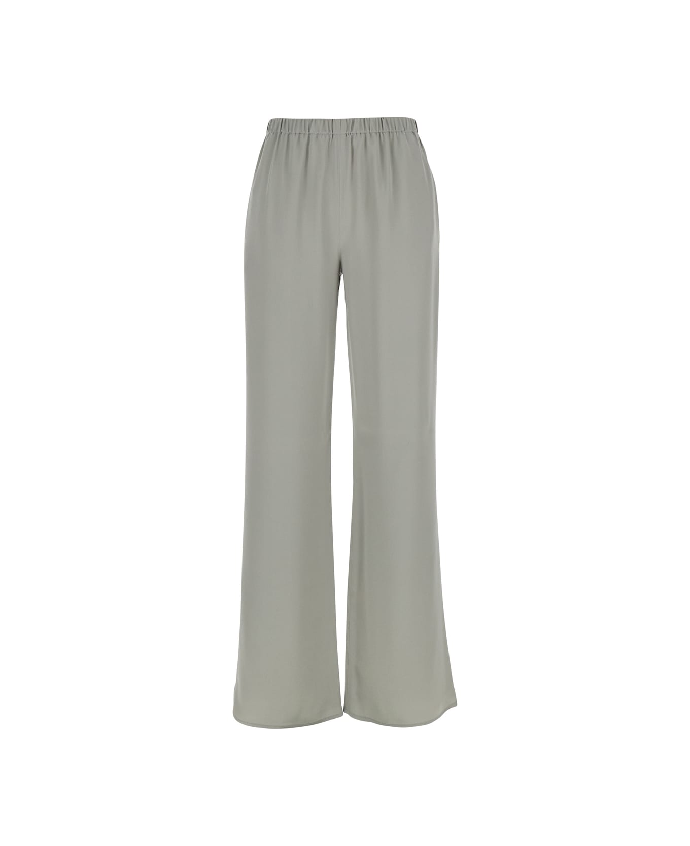 Antonelli 
rapolano
 Creen Pants With Elastic Waist And Wide Leg In Silk Blend Woman - Grigio