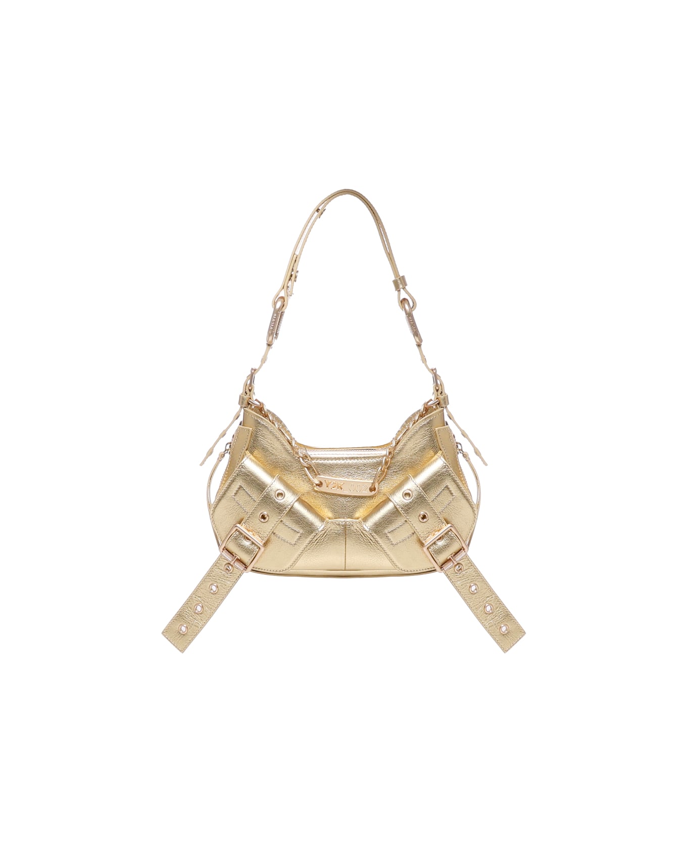 Biasia Shoulder Bag In Cowskin - Golden