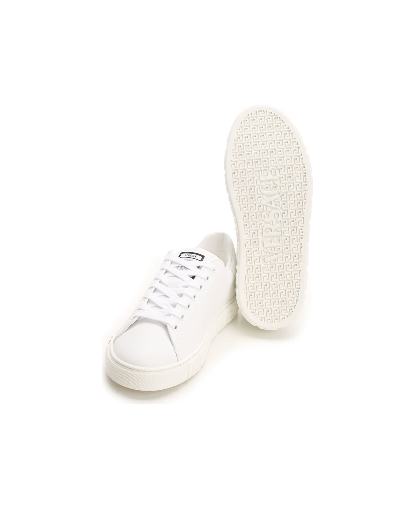 Versace 'greca' Sole Sneakers - White