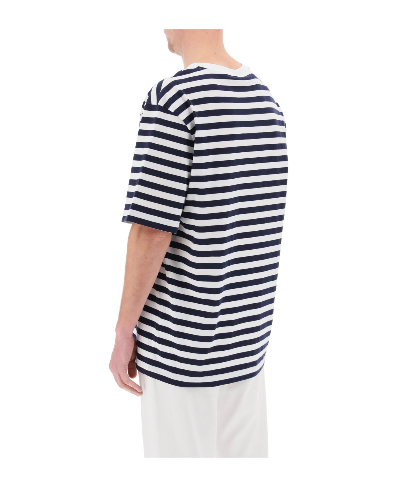 Versace Striped T-shirt - White シャツ