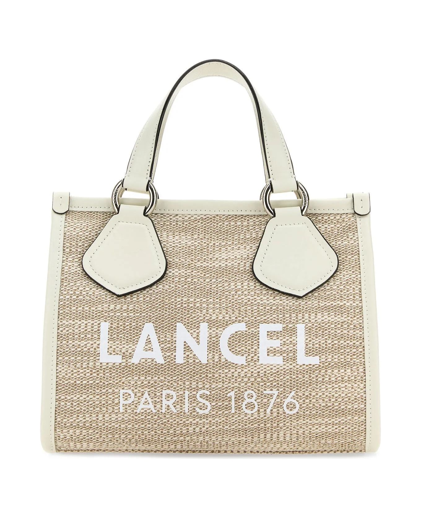 Lancel Two-tone Canvas Summer Shopping Bag - Natural