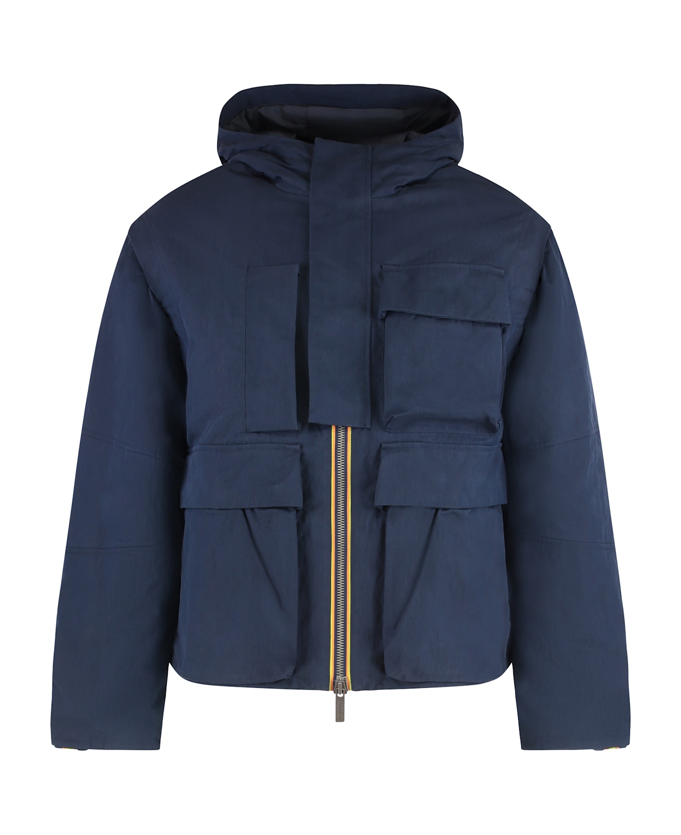 K-Way Short Parka Guillermo With Hood - blue
