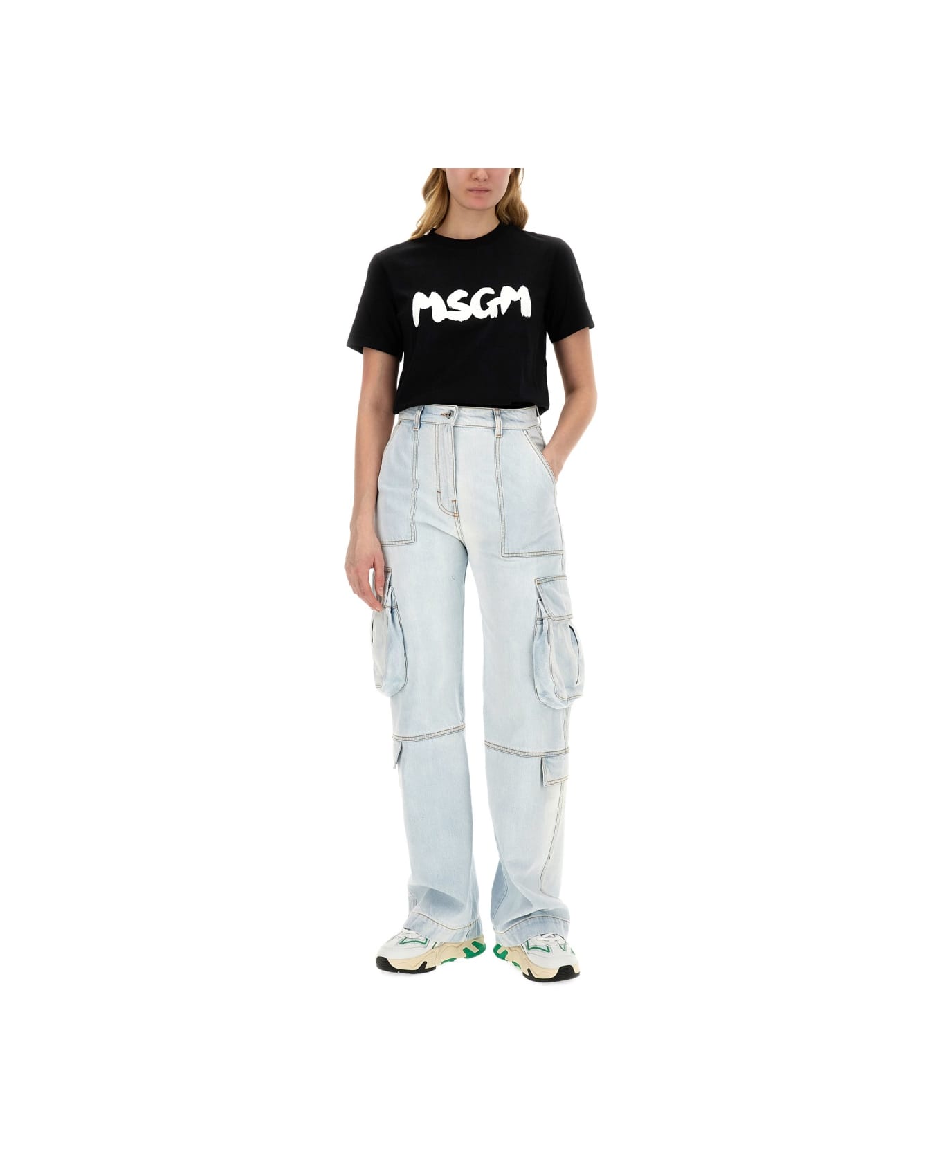 MSGM T-shirt With Logo - Black