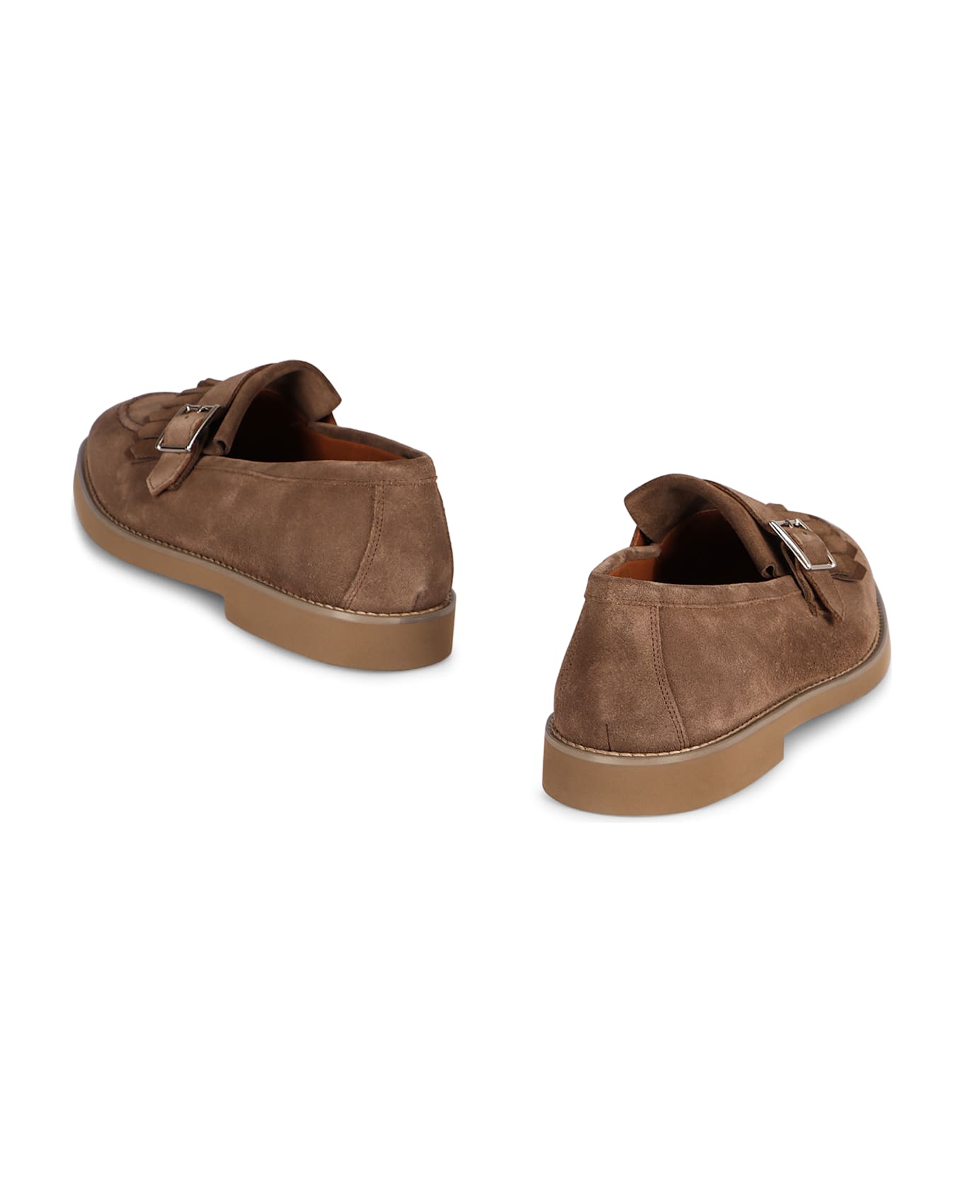 Doucal
s Suede Monk-strap Shoes - Beige