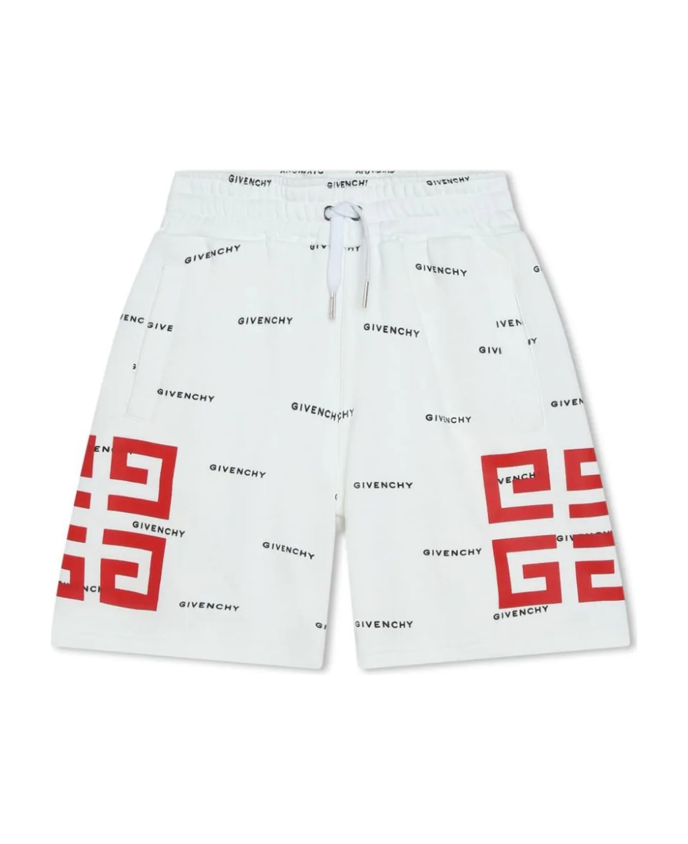 Givenchy Kids Shorts White - Bianco e Nero ボトムス