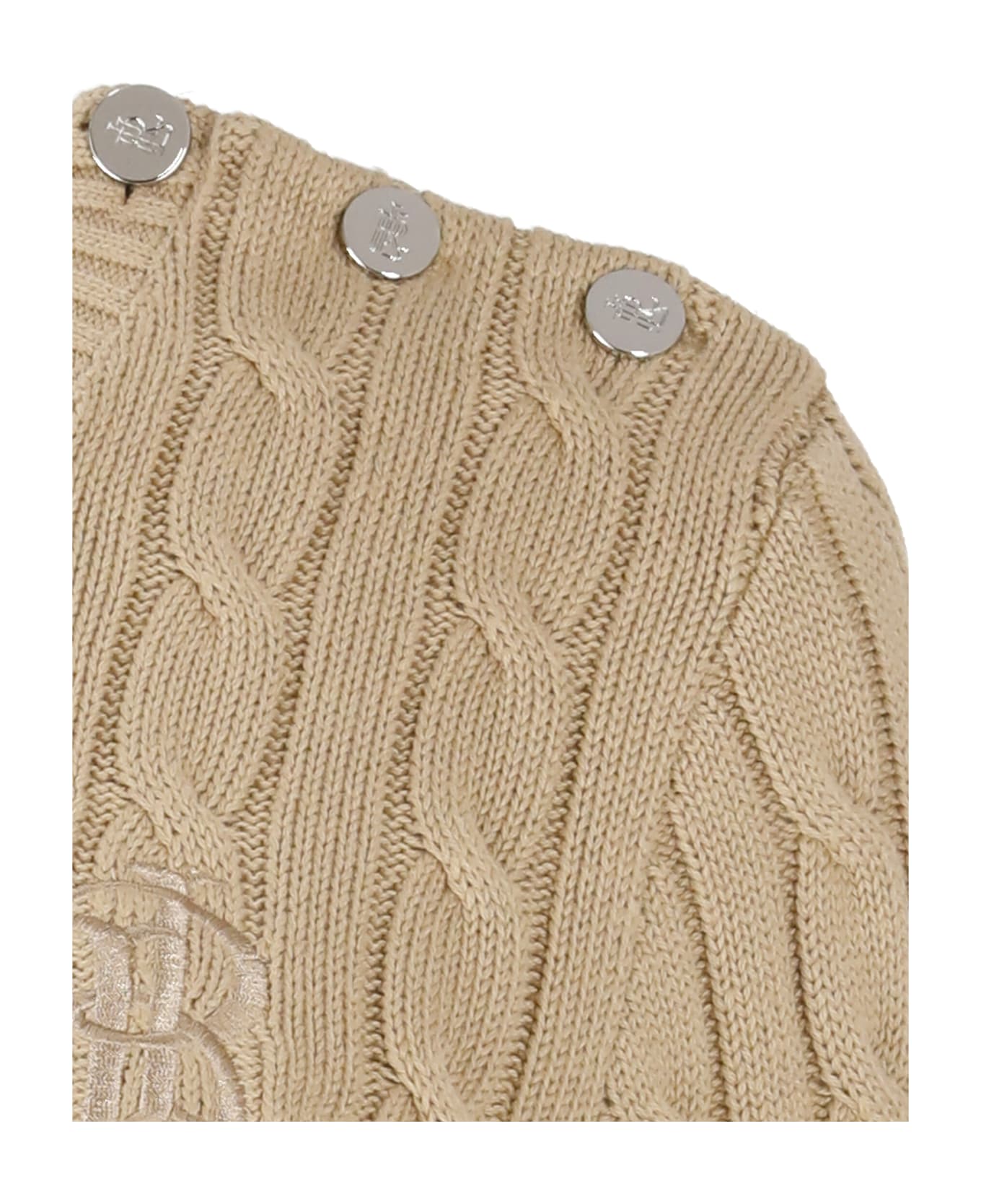 Ralph Lauren Sweater With Embroidered Logo - Beige