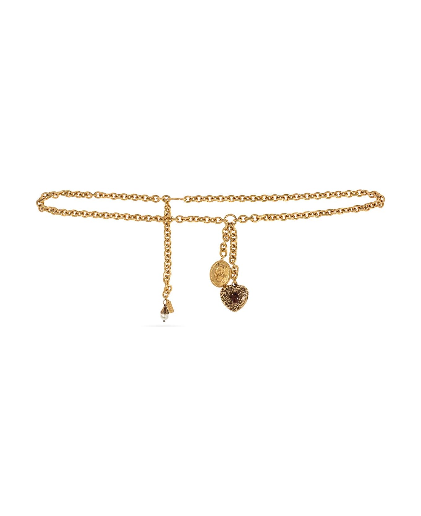 Chloé Brass Belt With Pendants - GOLD