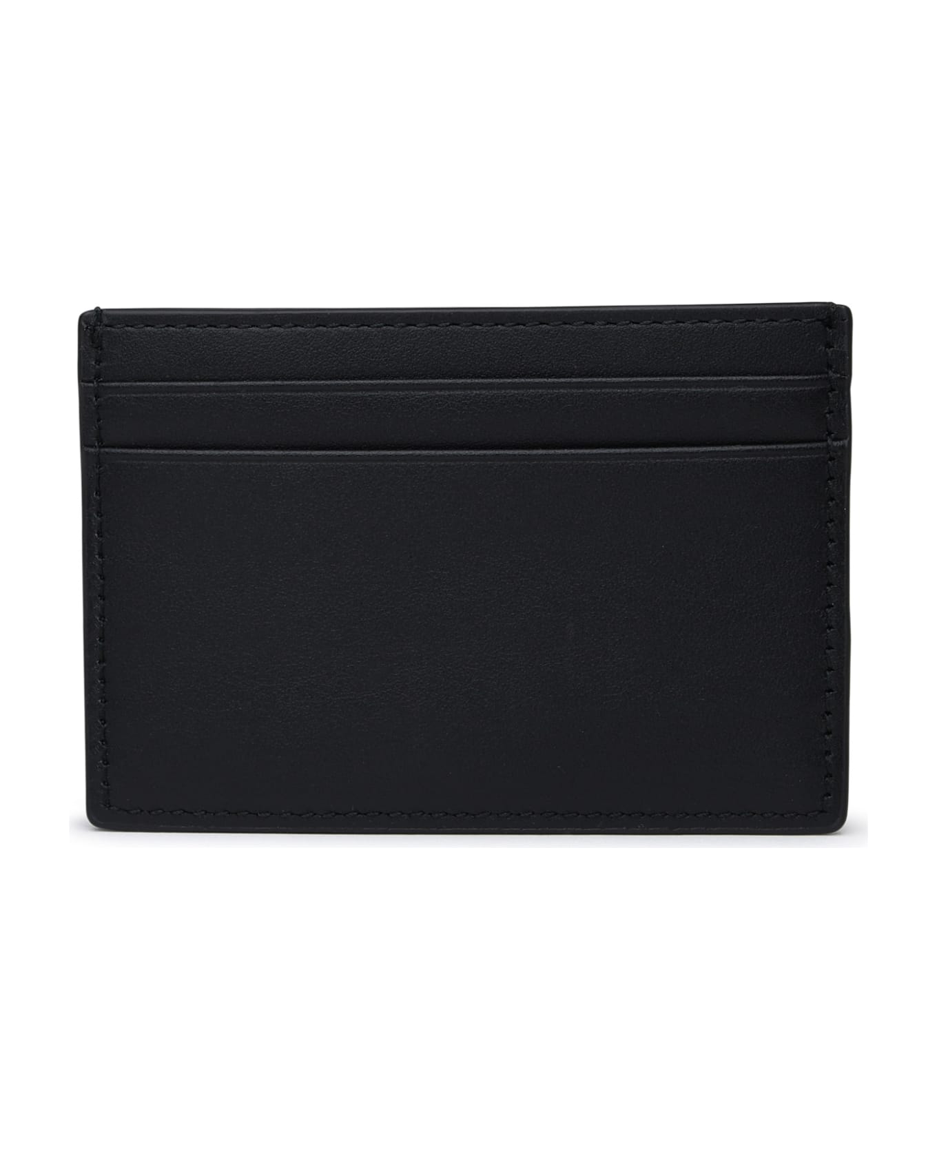 Furla Black Leather Camelia Card Holder - Black 財布
