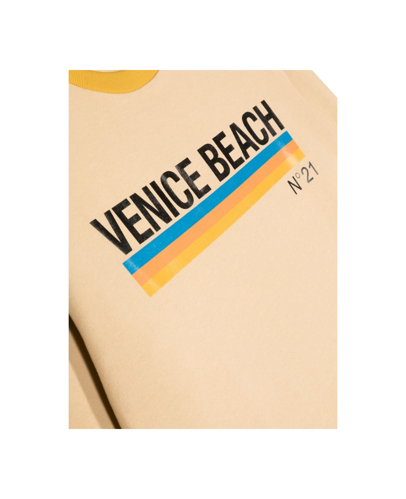 N.21 Venice Beach Crewneck Sweatshirt - BEIGE