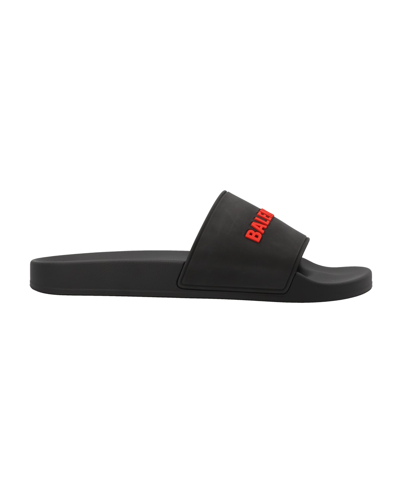 Balenciaga Pool Slide Rubber Sandals - Black
