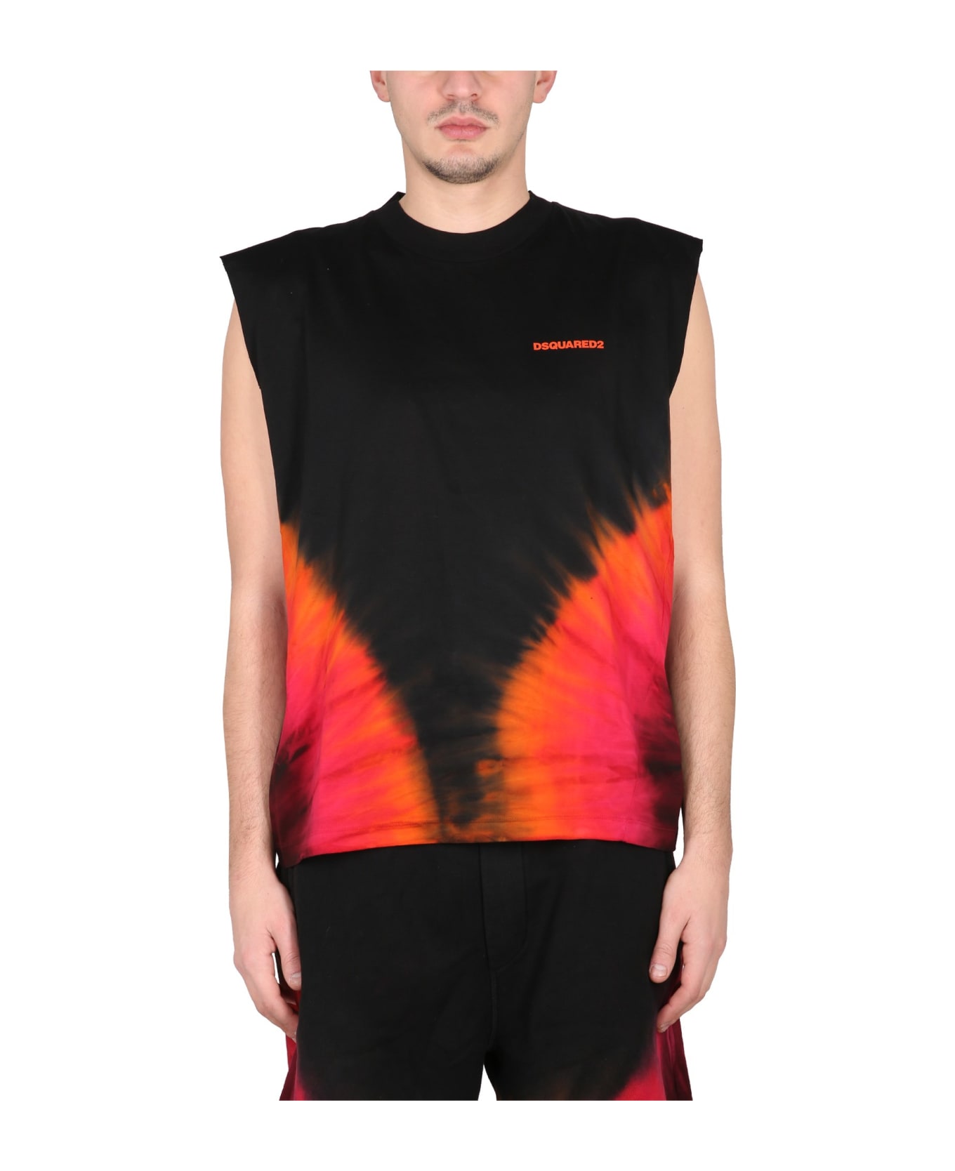 Dsquared2 Flame Iron Tank T-shirt - MULTICOLOR