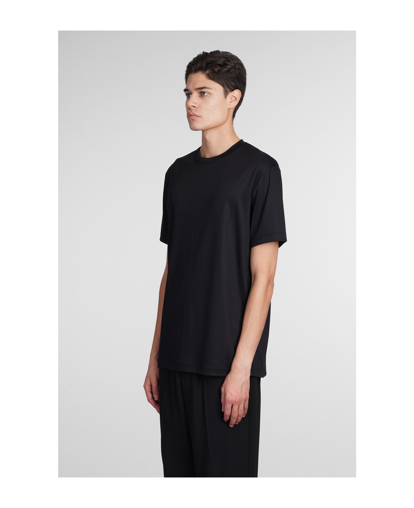 Giorgio Armani T-shirt In Black Cotton - black