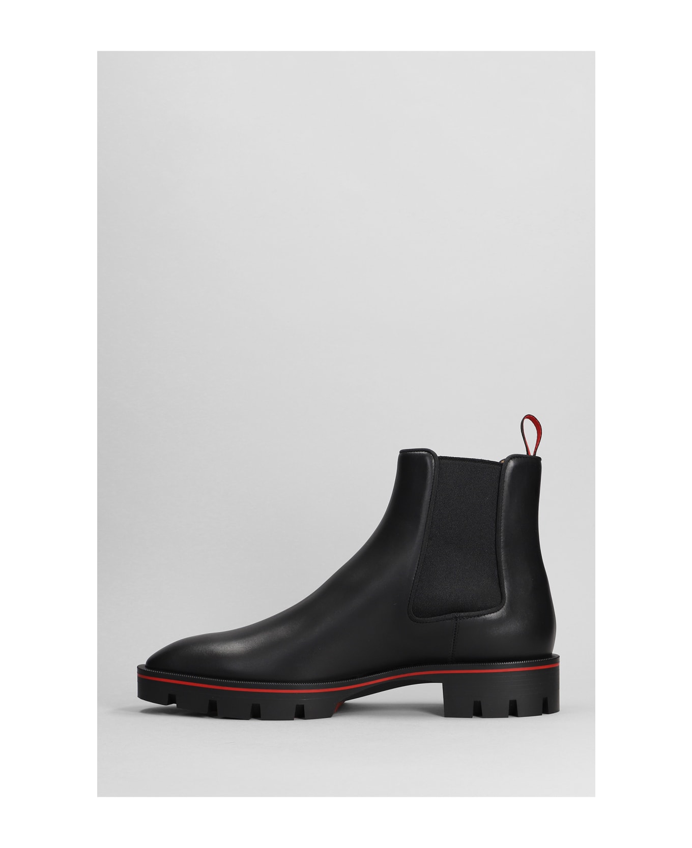 Christian Louboutin Alpinosol Ankle Boot In Calf Leather - BLACK ブーツ