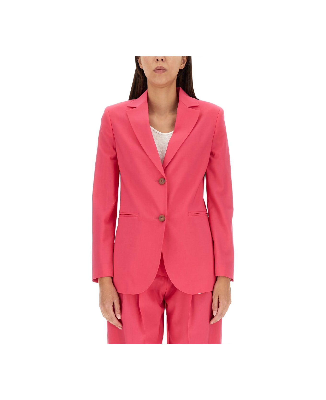 Alysi Single-breasted Jacket - FUCHSIA