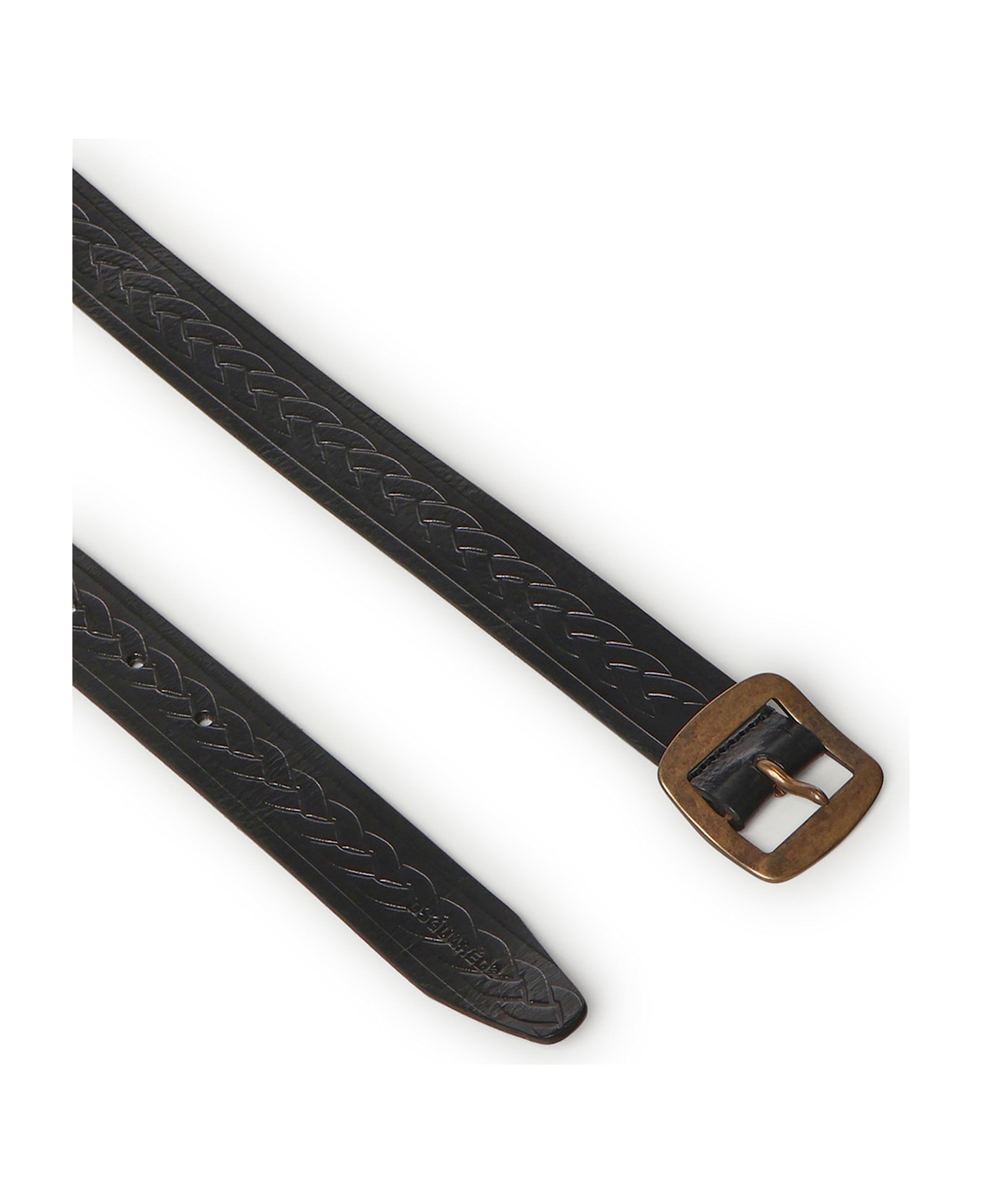 Dsquared2 Braided Leather Belt - Black