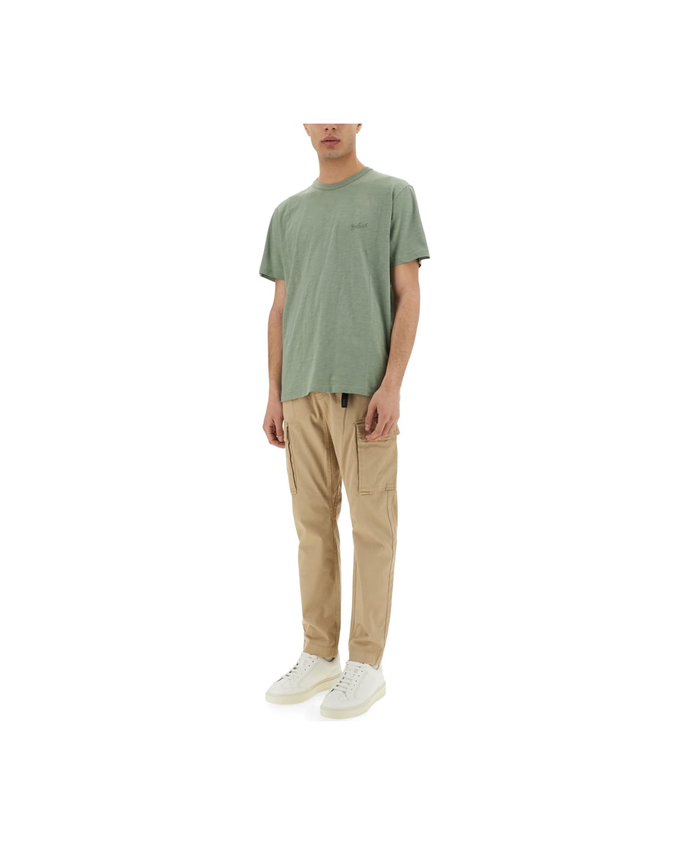 Woolrich Flamed Cotton T-shirt - GREEN