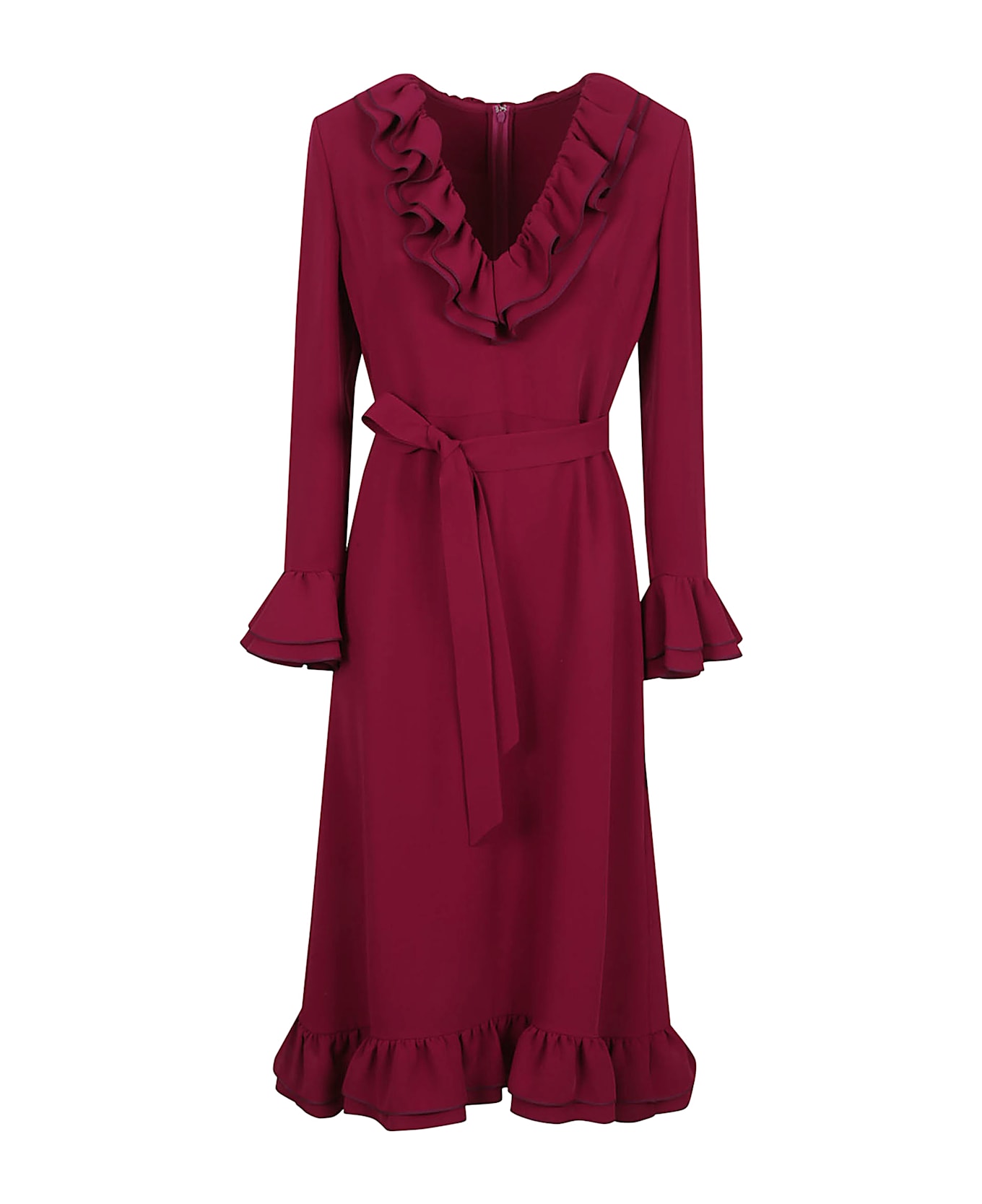 Valentino Garavani Dress Solid - L Phalaris Magenta