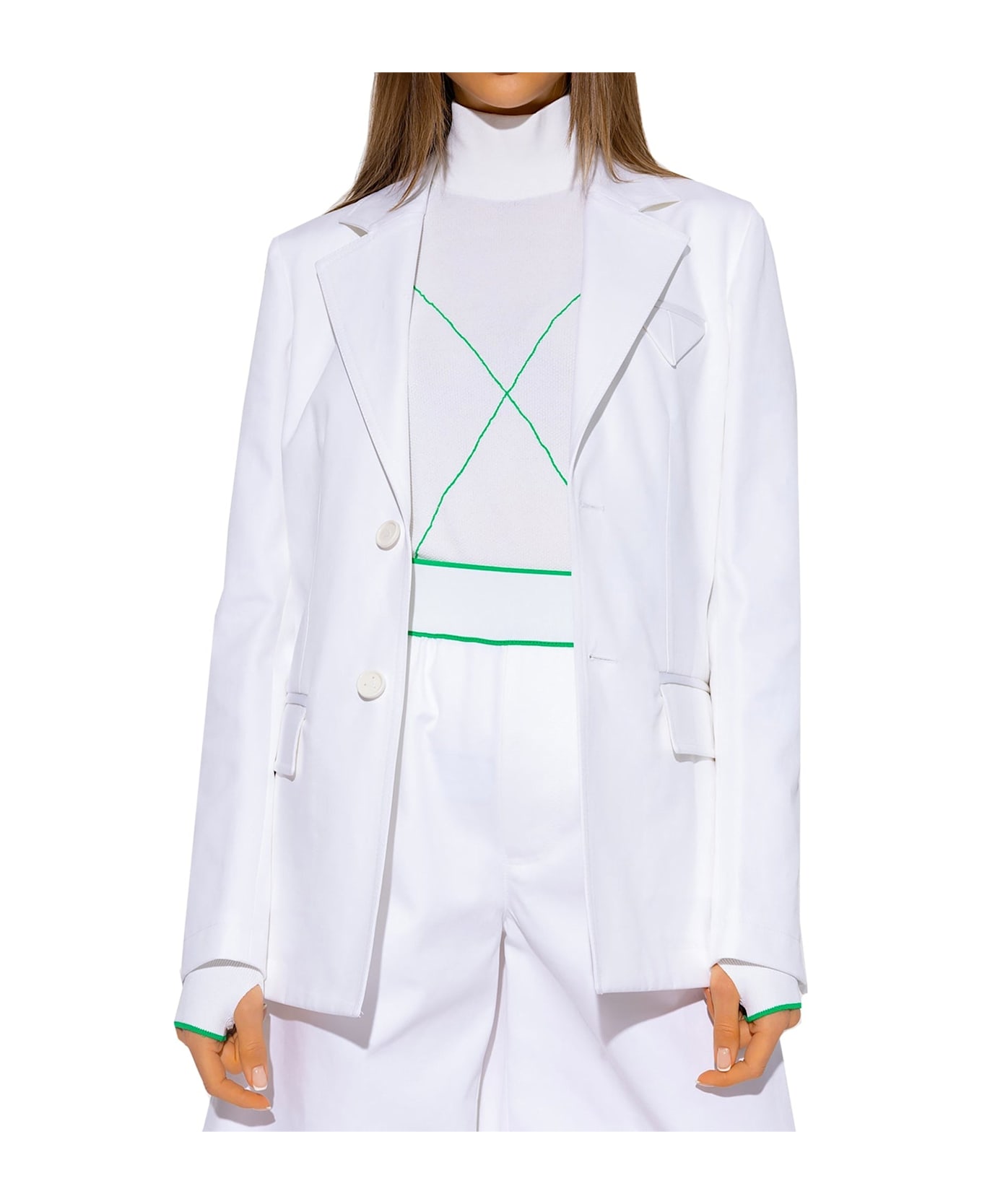Bottega Veneta Cotton Blazer - White