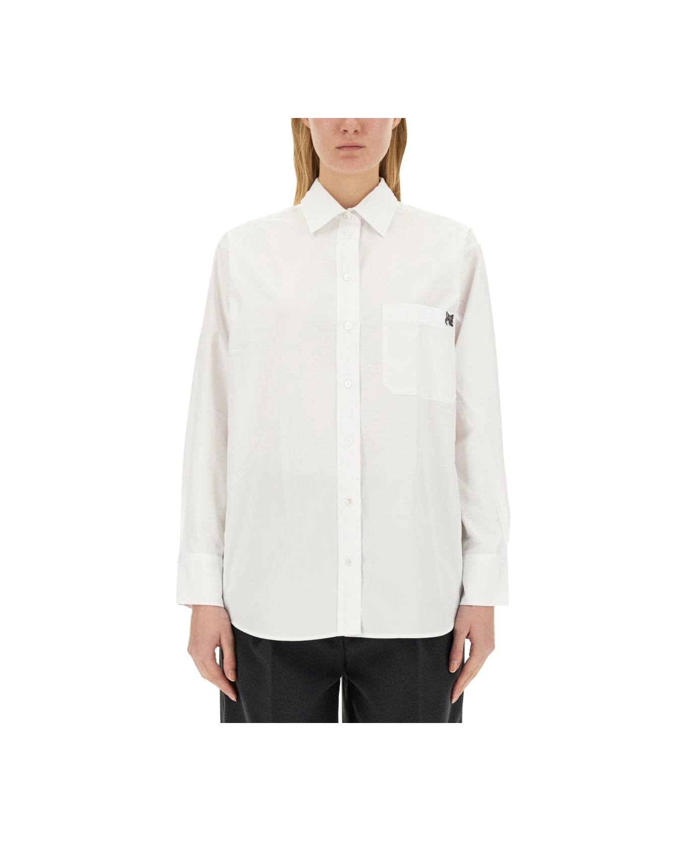 Maison Kitsuné Shirt With Logo - WHITE