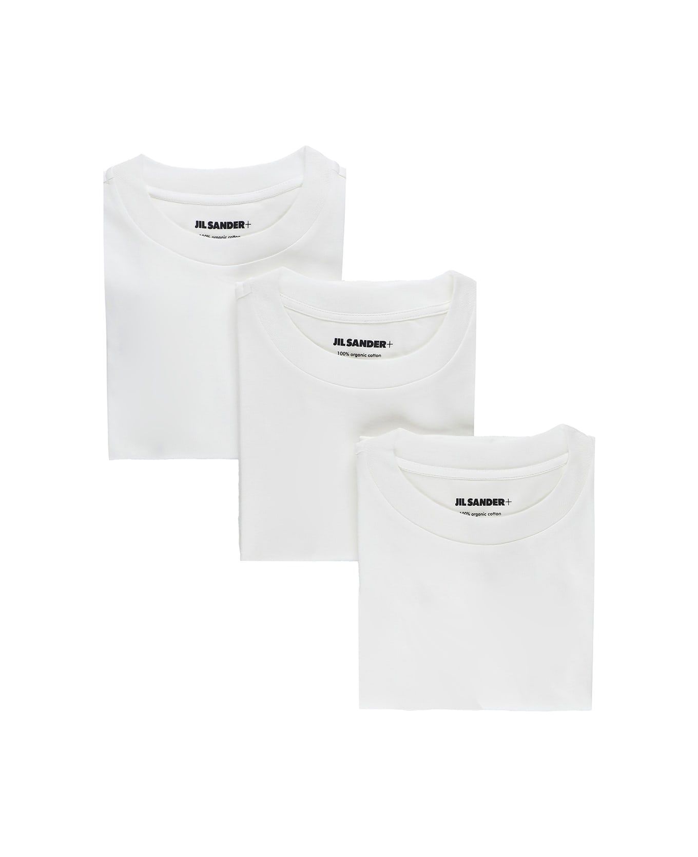 Jil Sander Three Cotton T-shirt Set - White