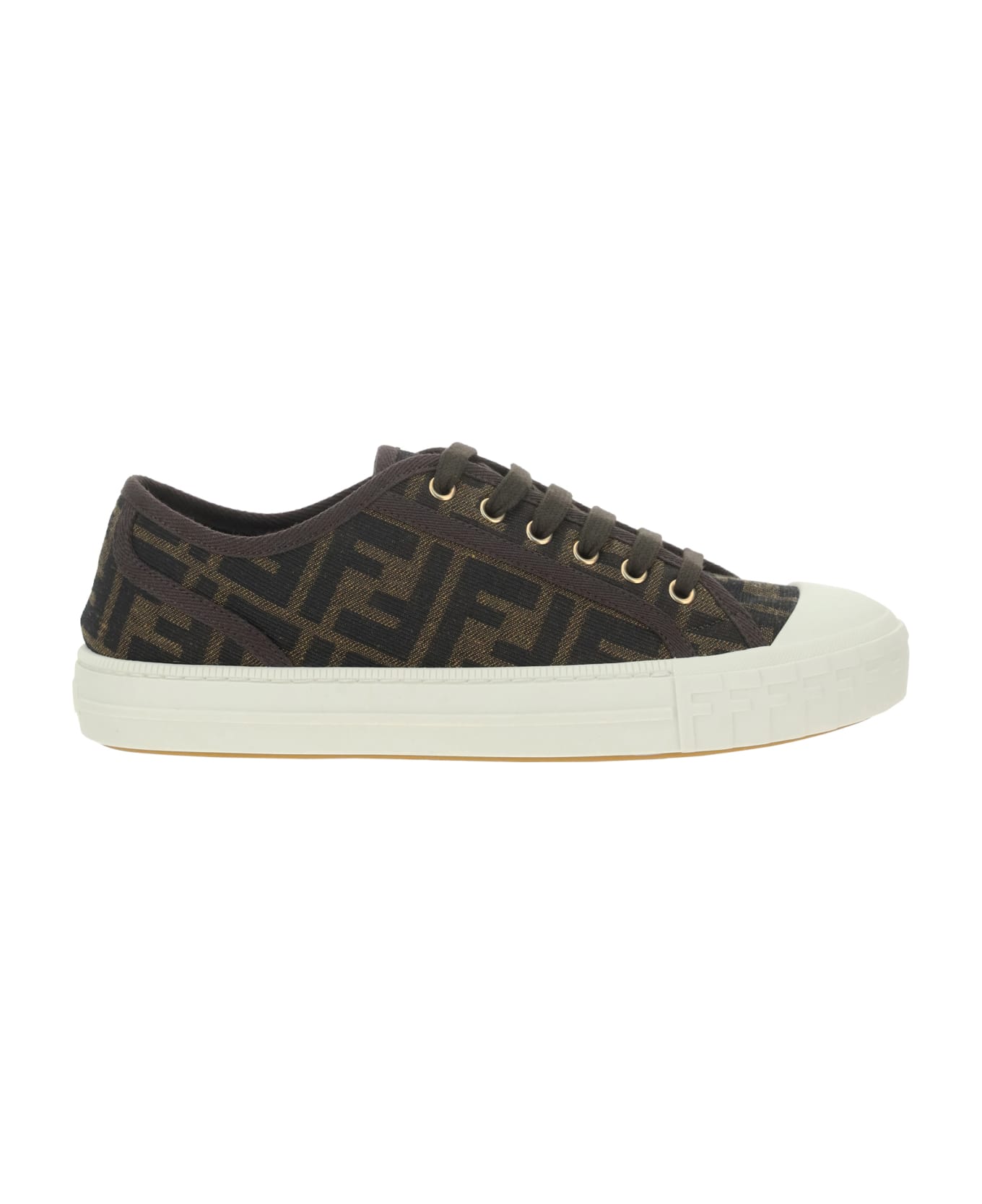 Fendi Ff Sneakers - Brown