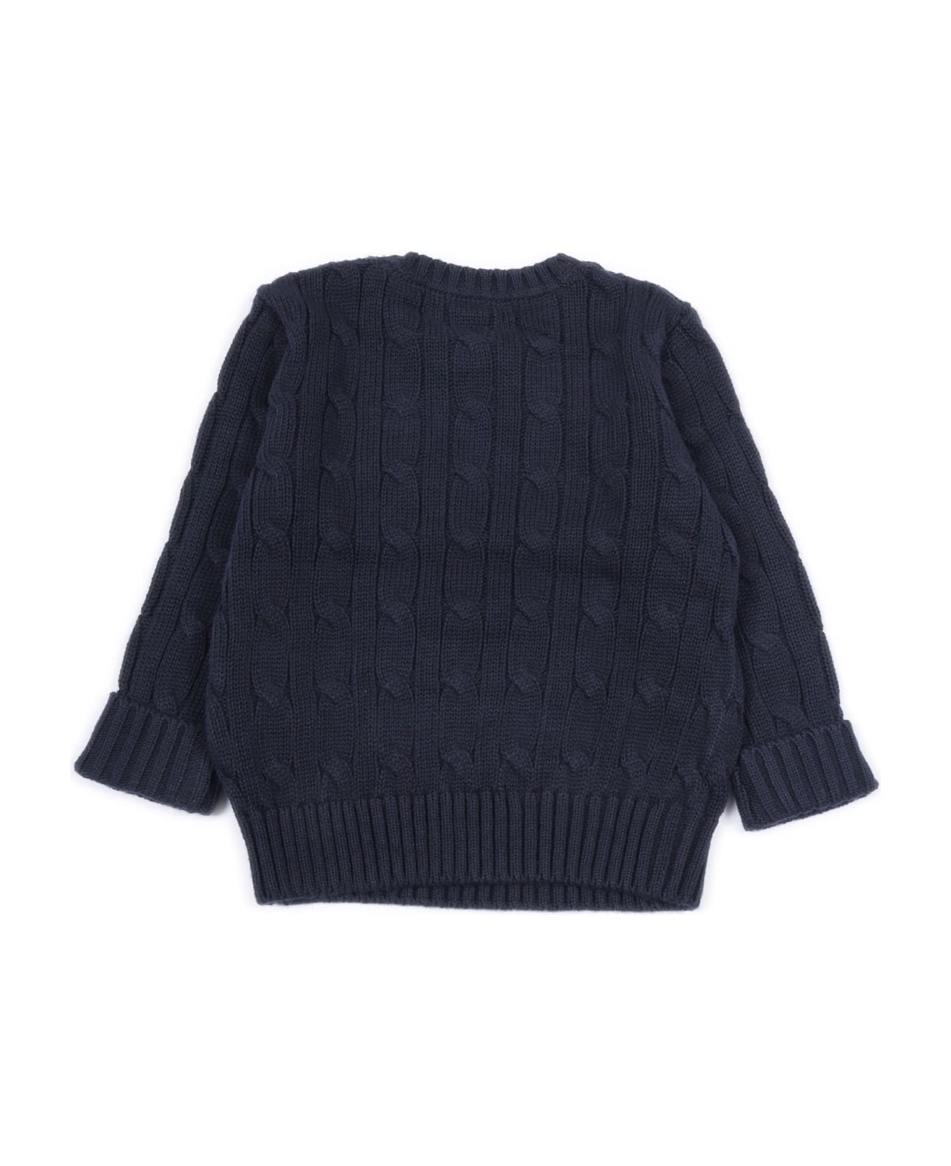 Polo Ralph Lauren Ls Cable Cn-tops-sweater - BLUE