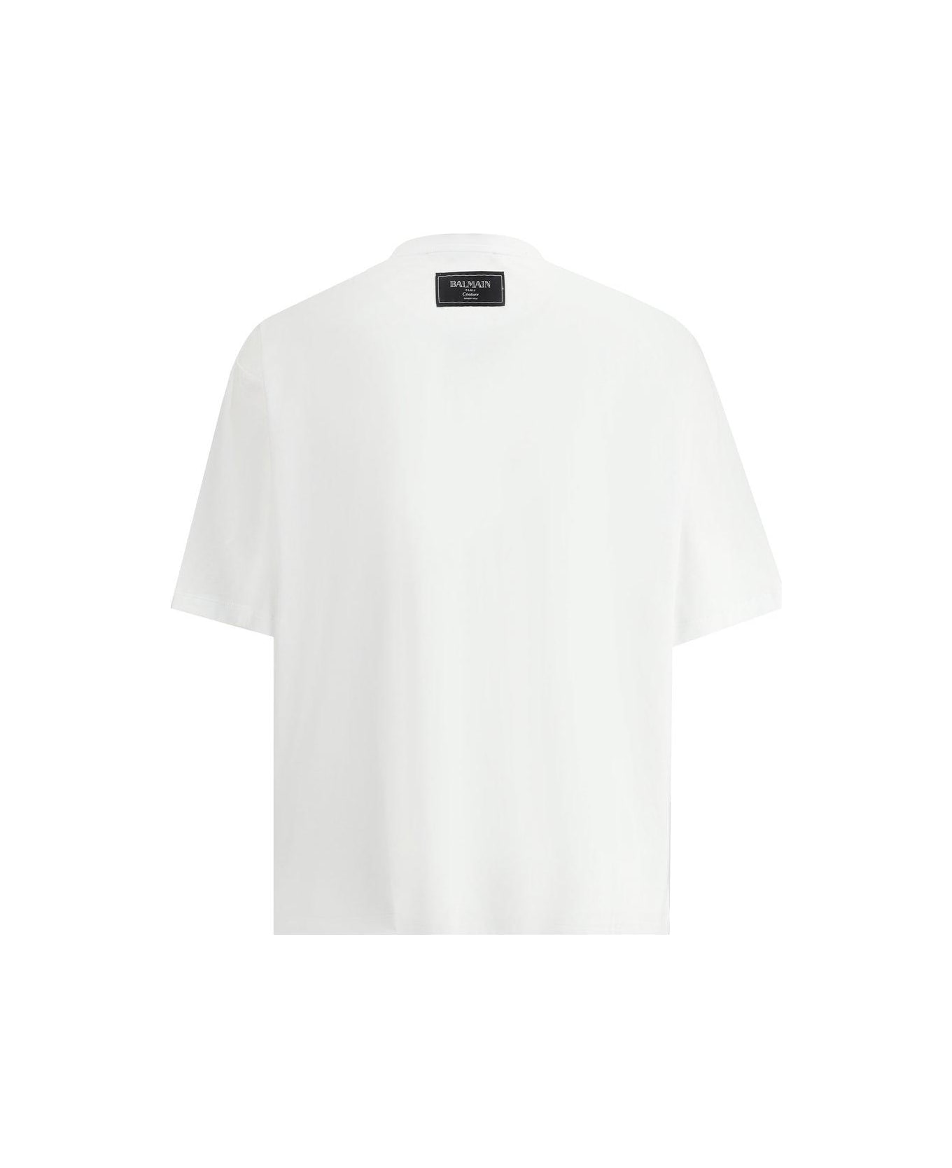 Balmain Kiss T-shirt - Blanc/noir/rouge