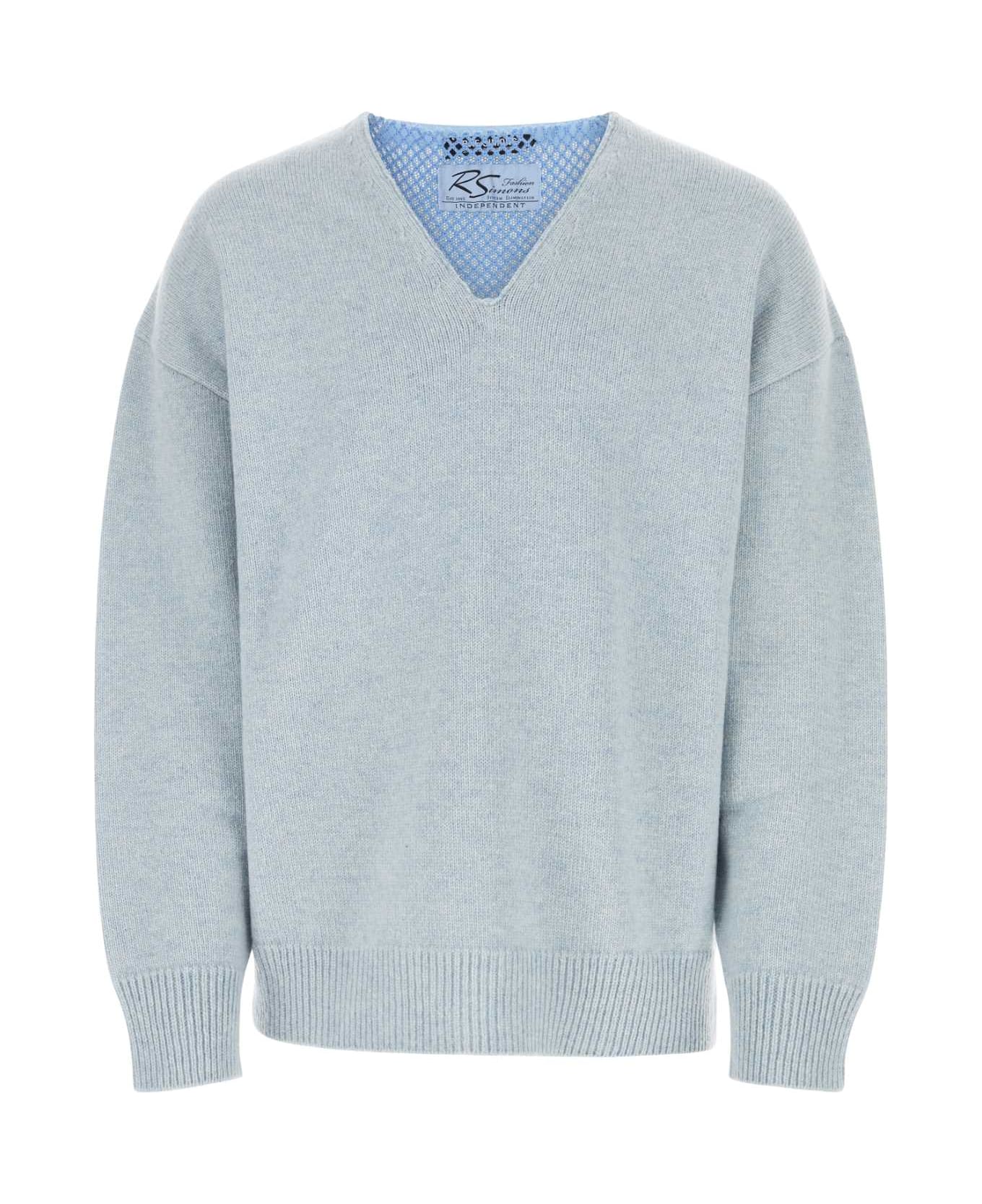 Raf Simons Light-blue Wool Oversize Sweater - Blue