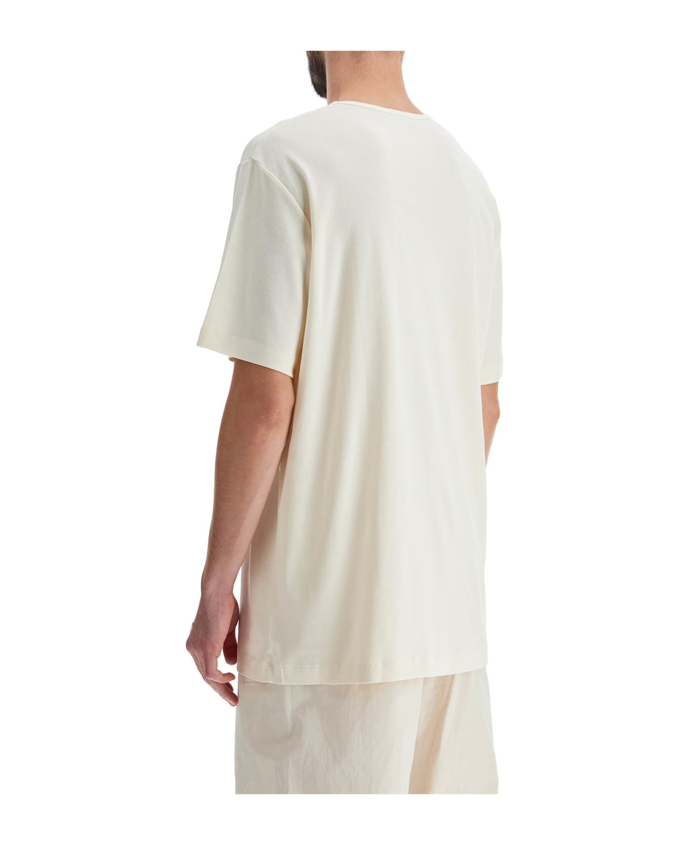 Lemaire Cotton T-shirt - LIGHT CREAM (White)