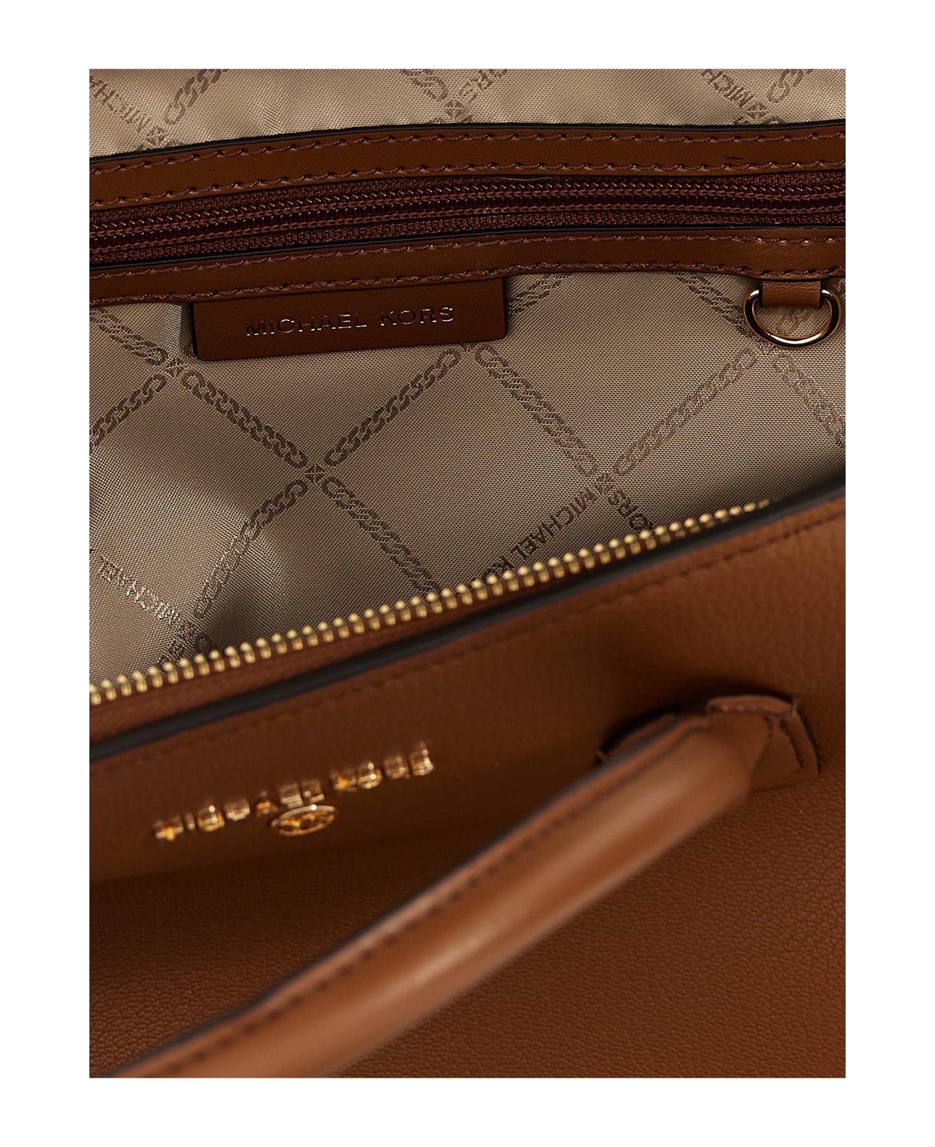 MICHAEL Michael Kors Avril Leather Handbag - brown トートバッグ