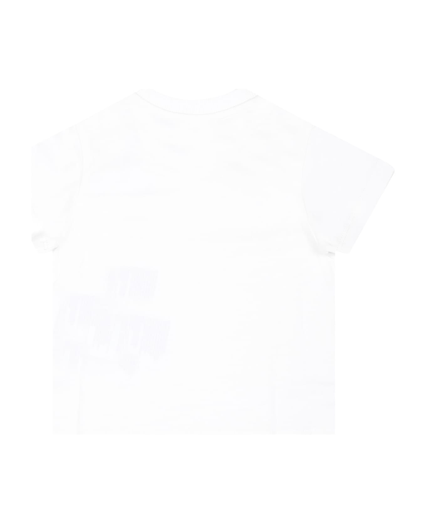 Moschino White T-shirt For Baby Boy With Teddy Bear And Logo - White Tシャツ＆ポロシャツ