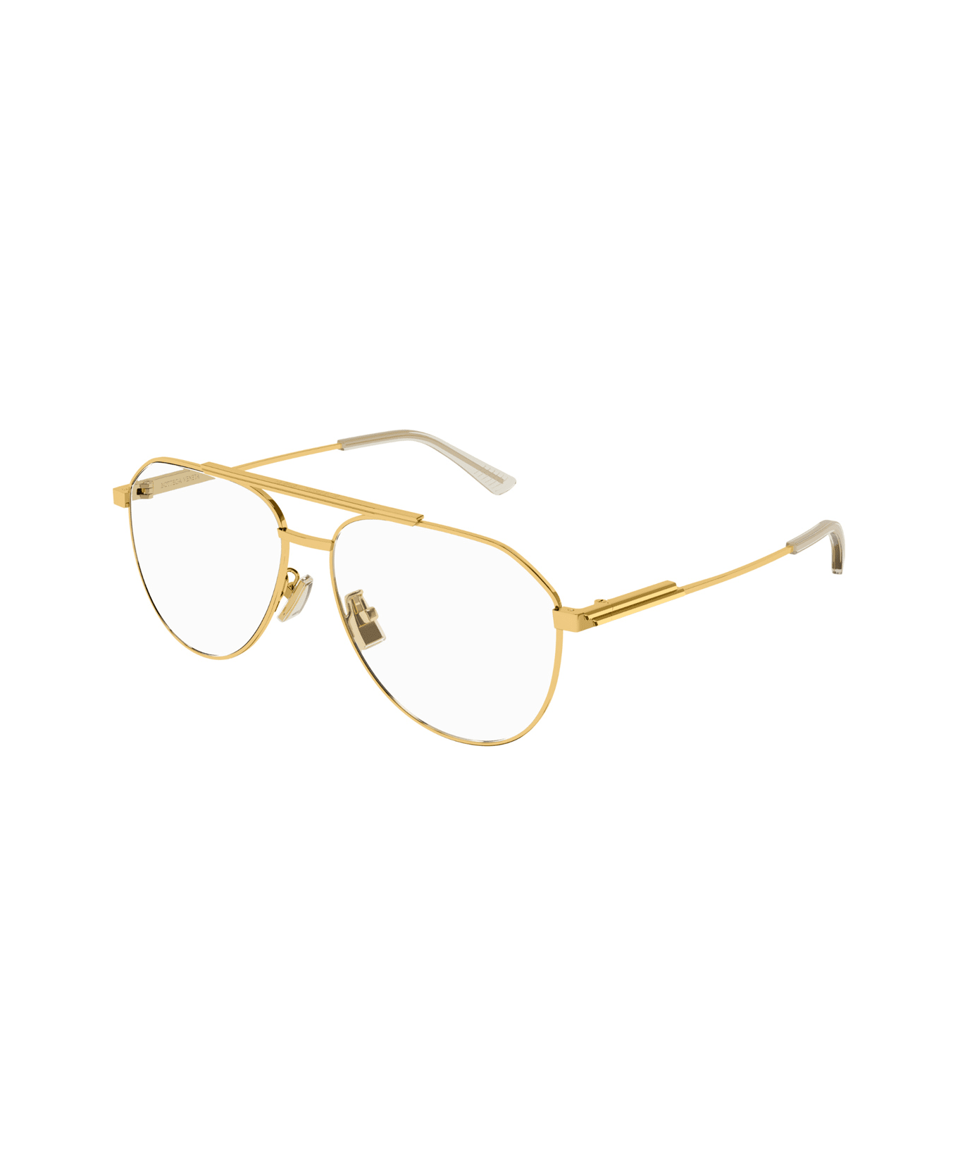 Bottega Veneta Eyewear Bottega Veneta Bv1158o Linea Minimalist 002 Gold Trasparent Glasses - Oro