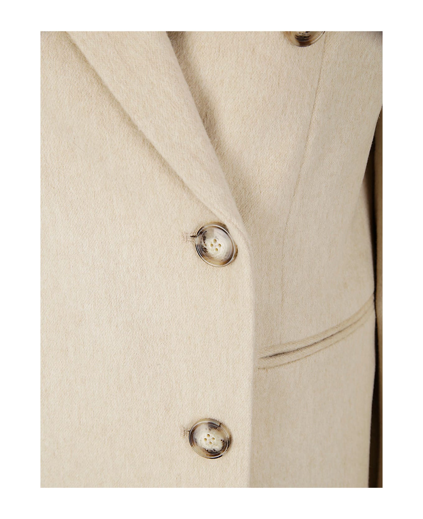 Victoria Beckham Tailored Slim Coat - BONE