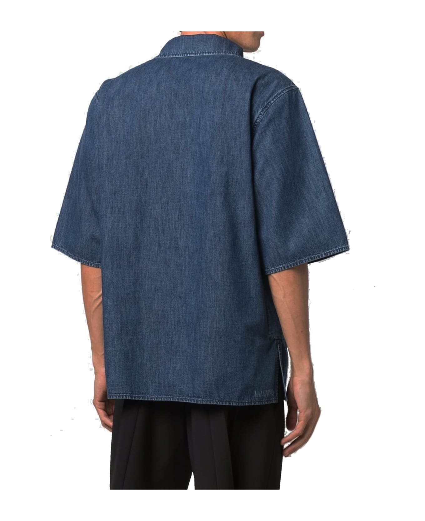 Valentino Cotton Denim Shirt - Blue シャツ