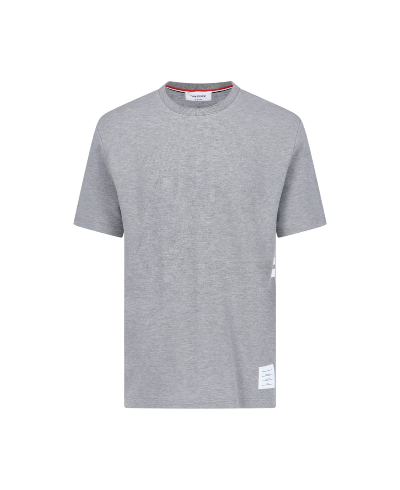 Thom Browne 
short Sleeve Tee
 Cotton T-shirt - Grey