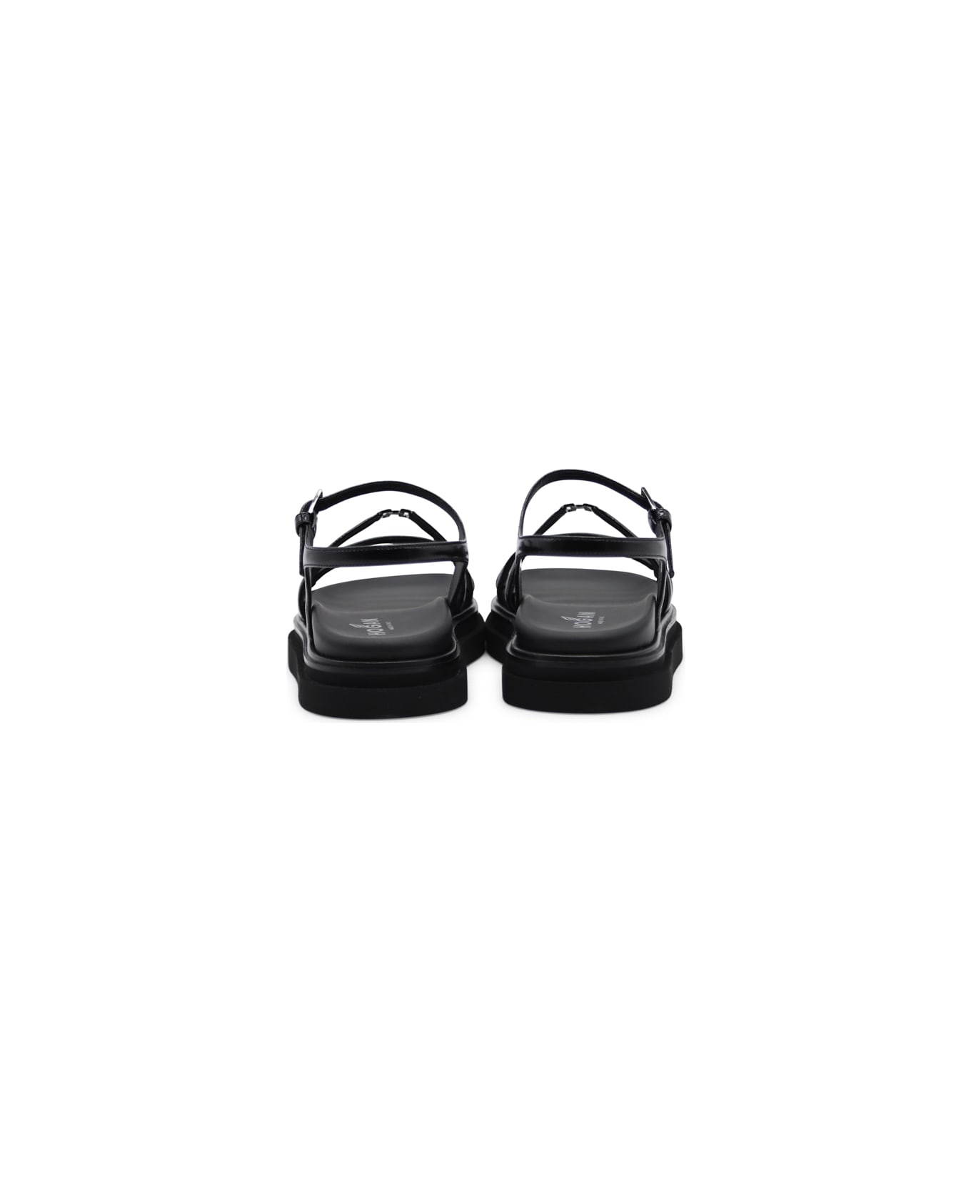 Hogan Patent Leather Sandals - Black サンダル