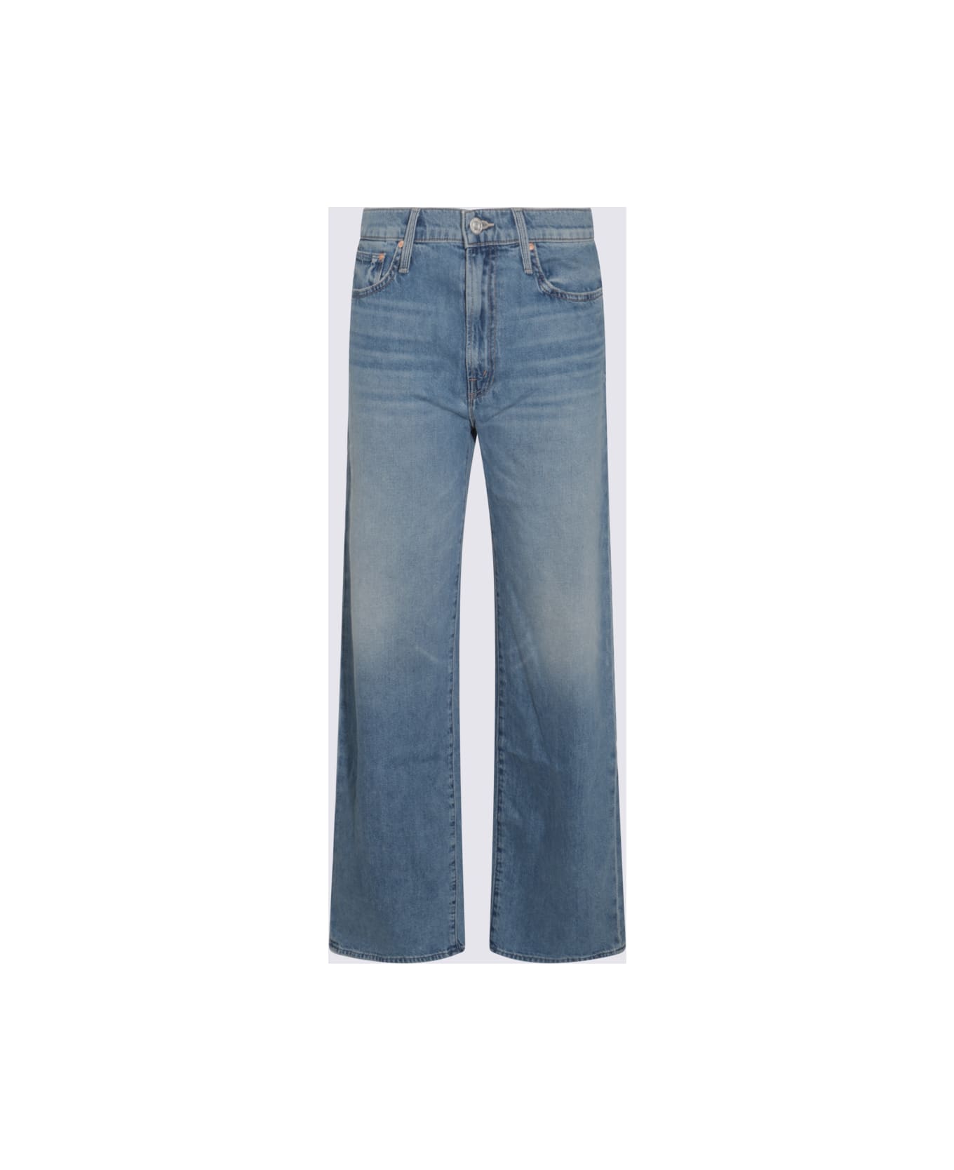 Mother Light Blue Cotton Denim Jeans - Clear Blue