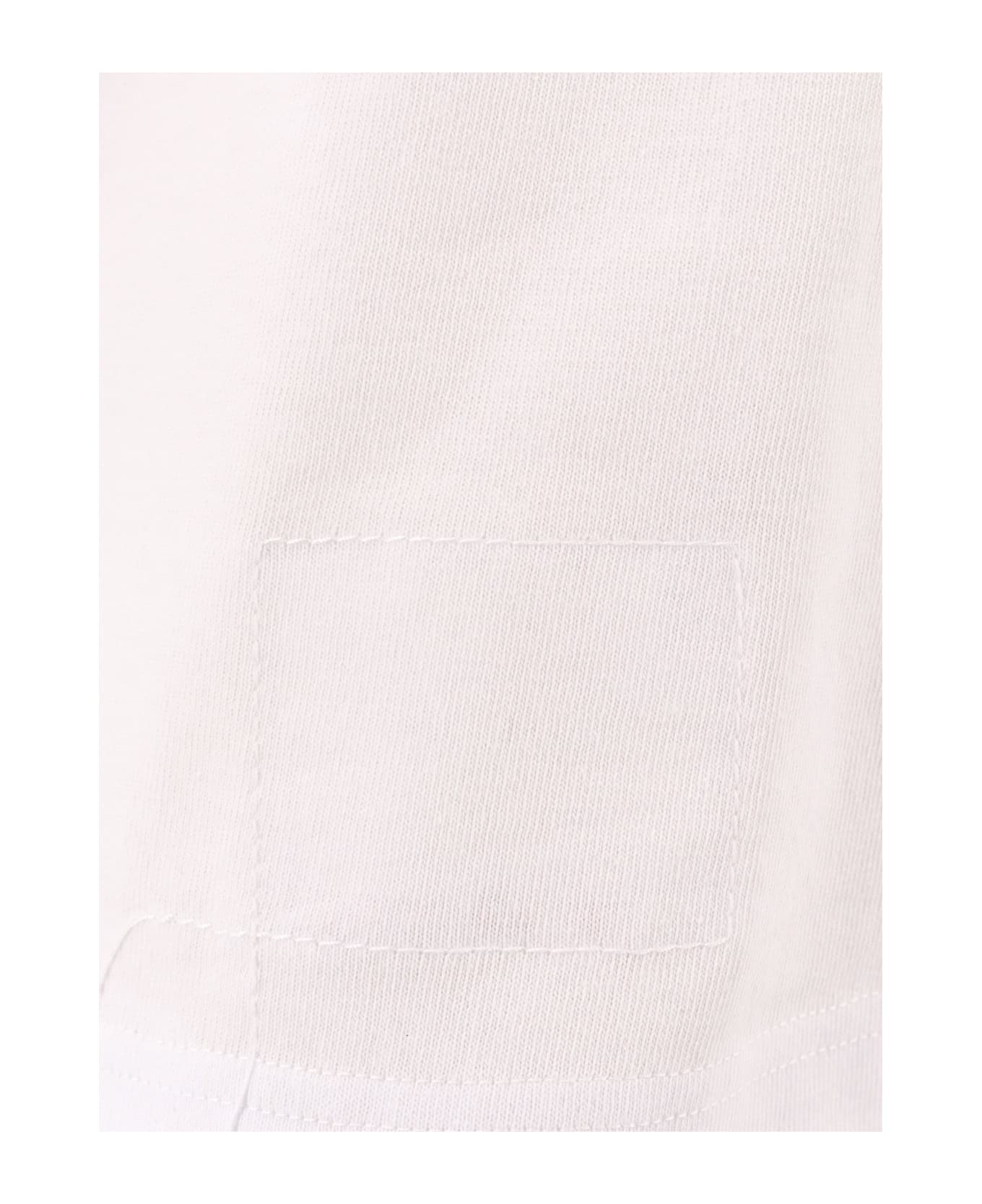 Sacai Cotton T-shirt With Logo On The Back - White