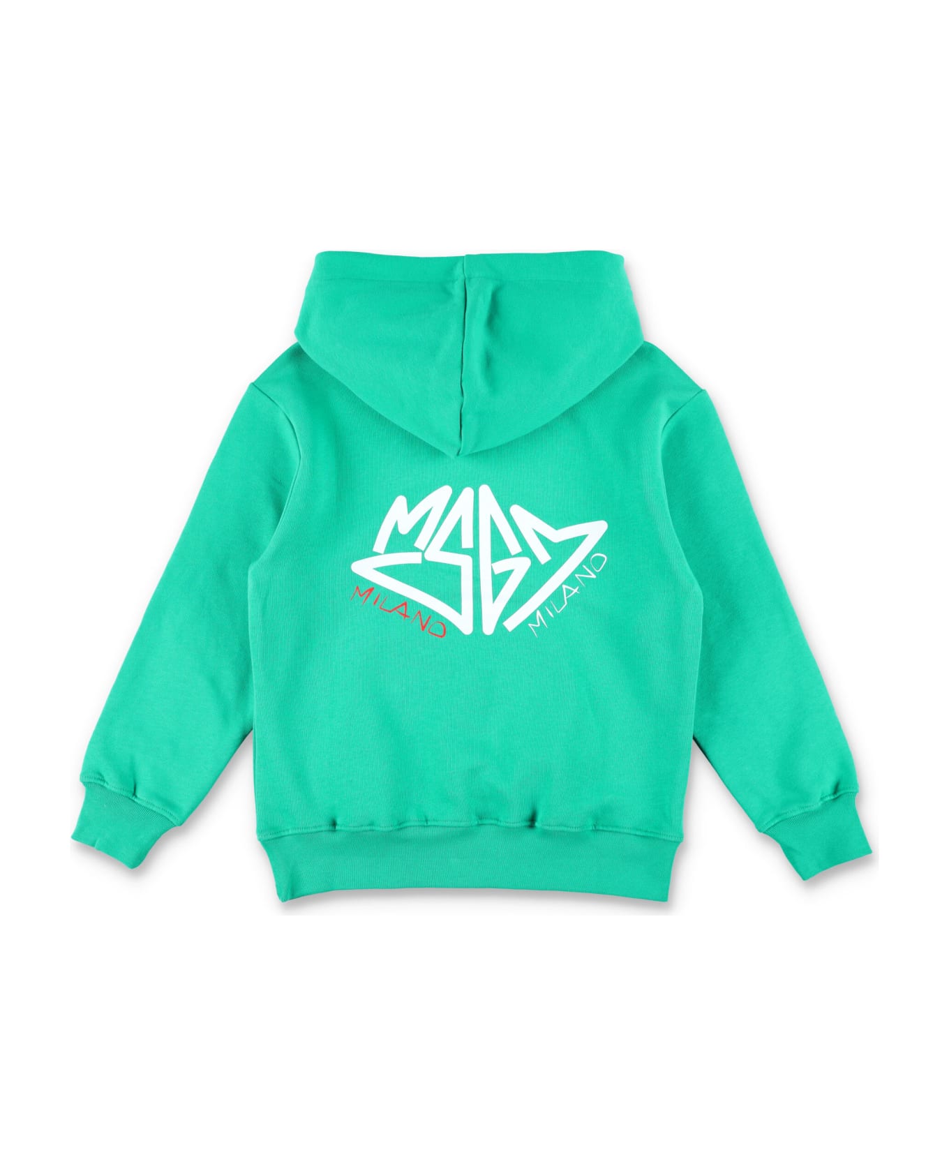 MSGM Logo Back Hoodie - GREEN