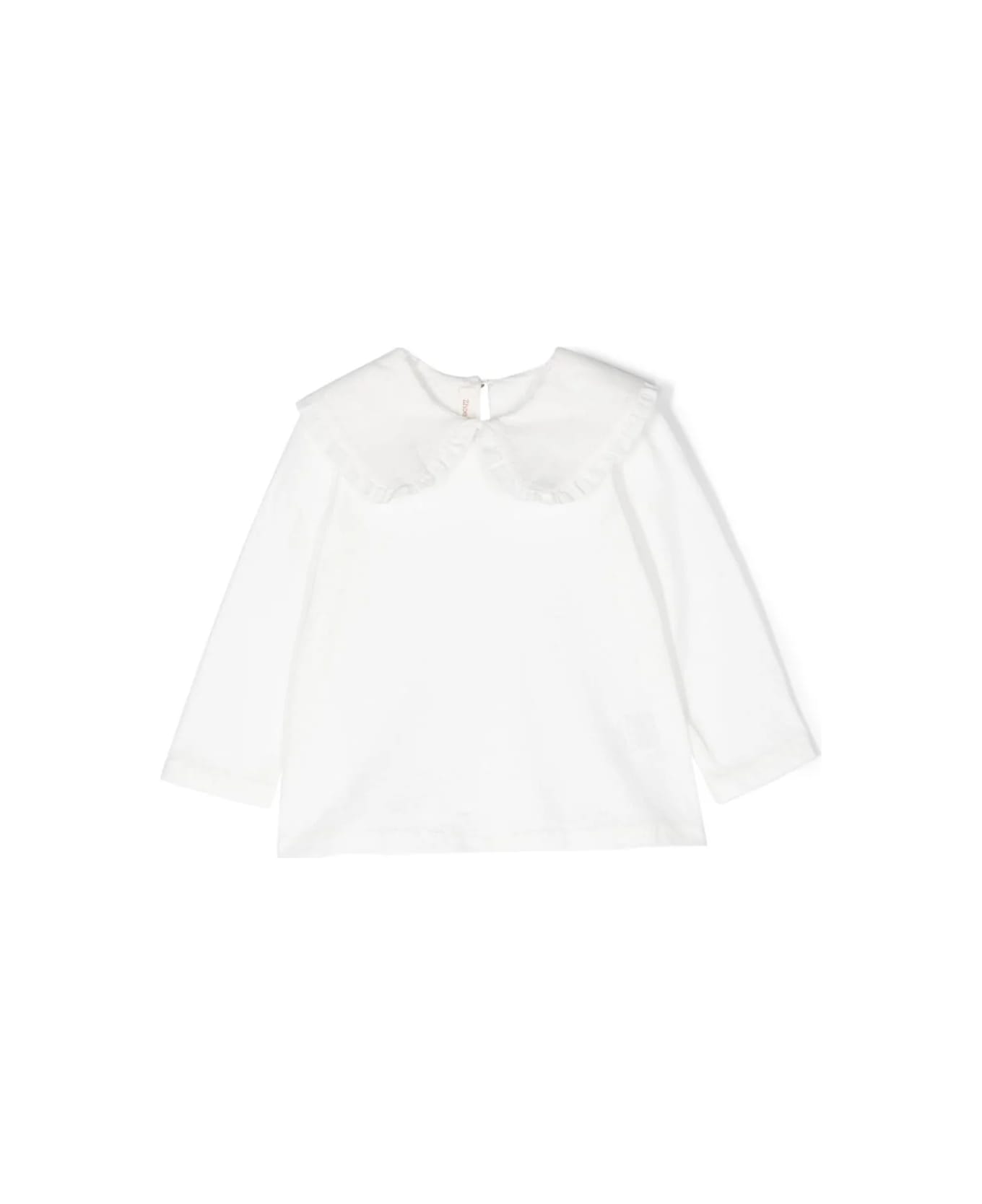 Zhoe & Tobiah Blouse With Peter Pan Collar - White シャツ