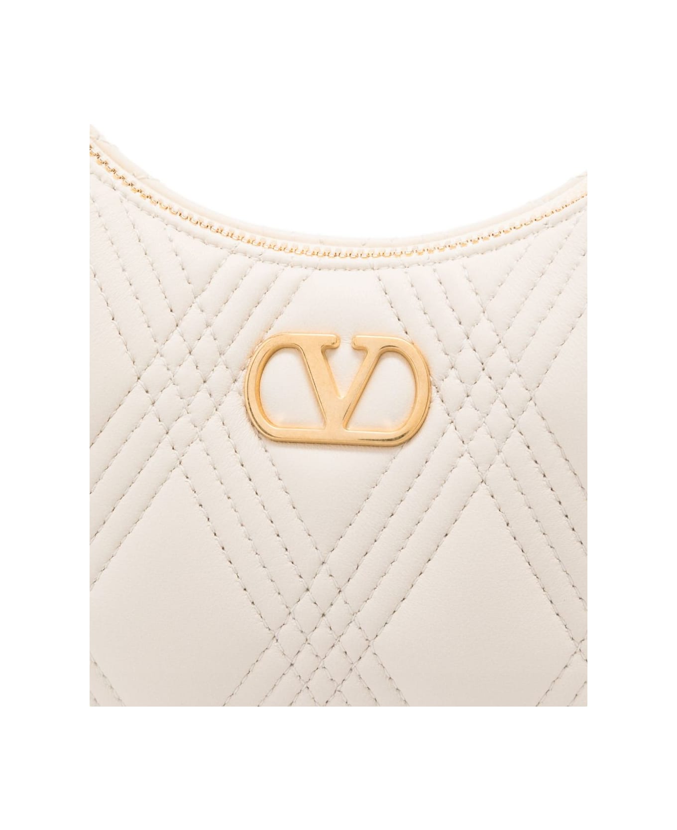 Valentino Garavani Quiltie 67 Shoulder Bag - White