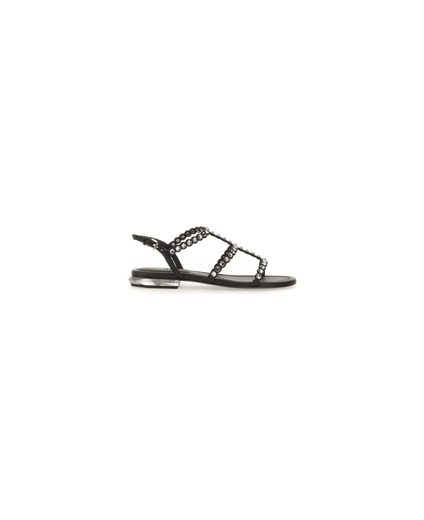 Ash Leather Sandal - BLACK